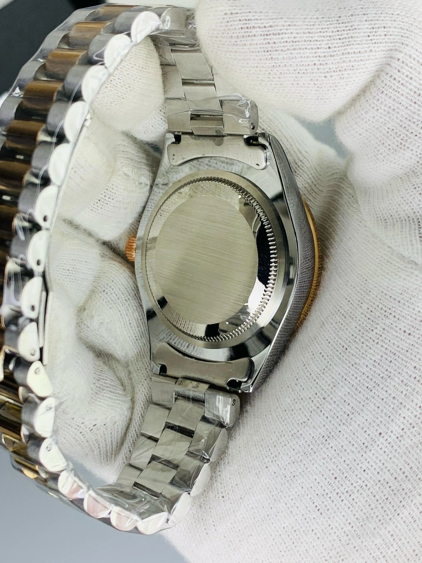 Black Stone Two Tone Rose Gold Model Patni Watches