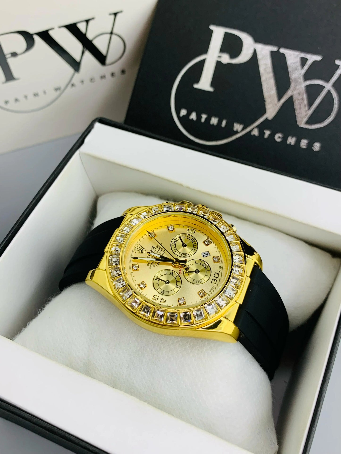 Daytona Stone Strap (Gold) Patni Watches