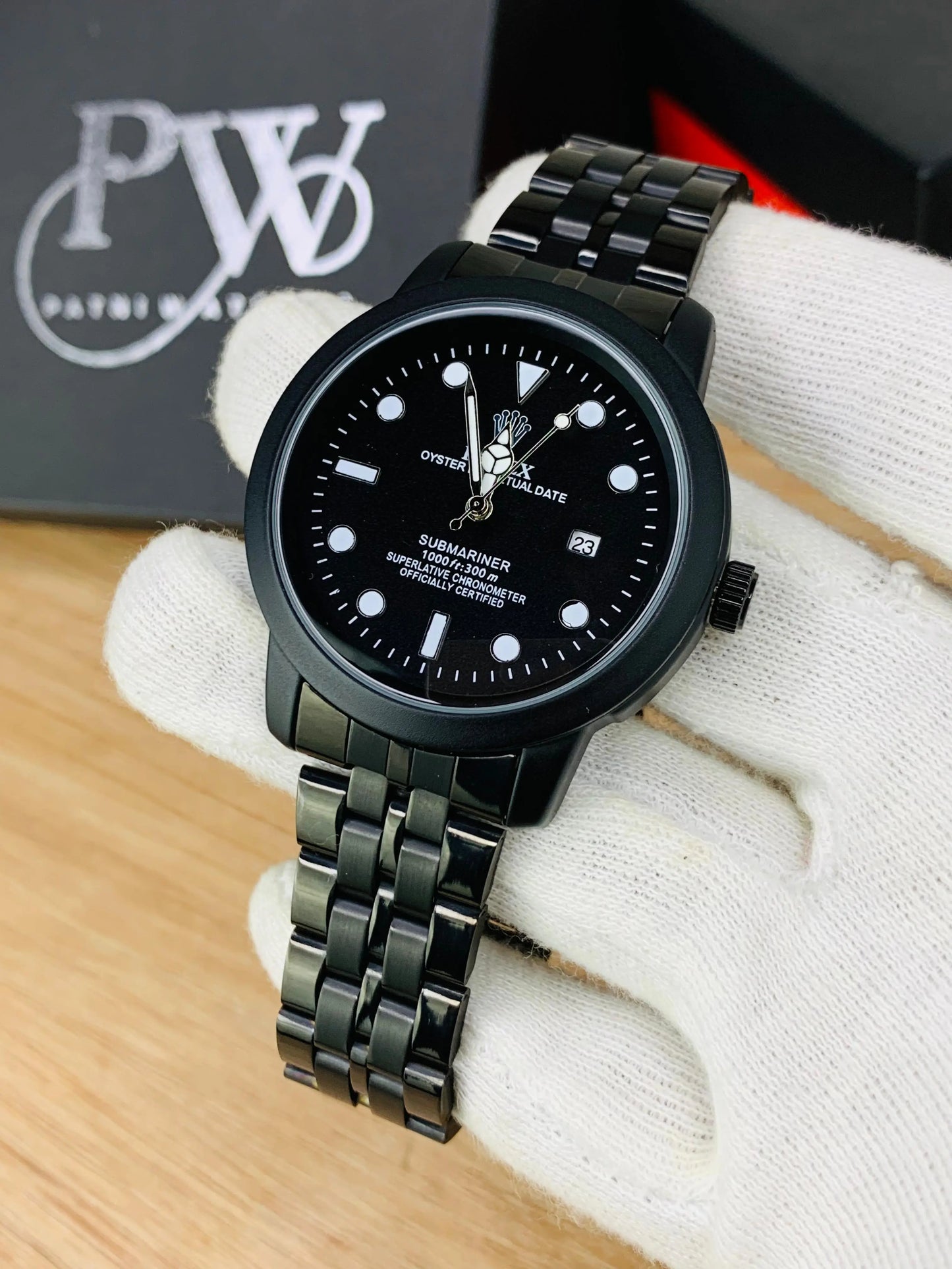 New Black Ring Model - Quartz Patni Watches