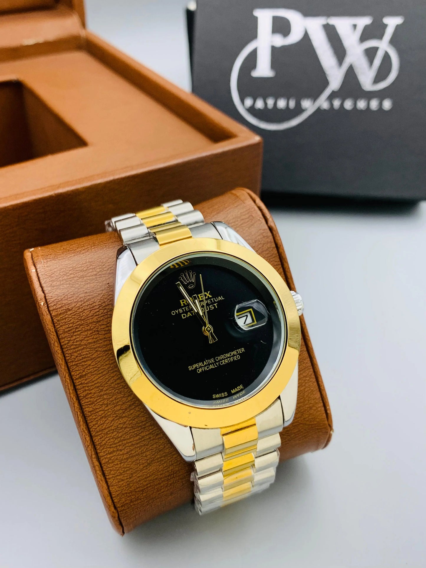 New Plain Dial Model (Black) Patni Watches