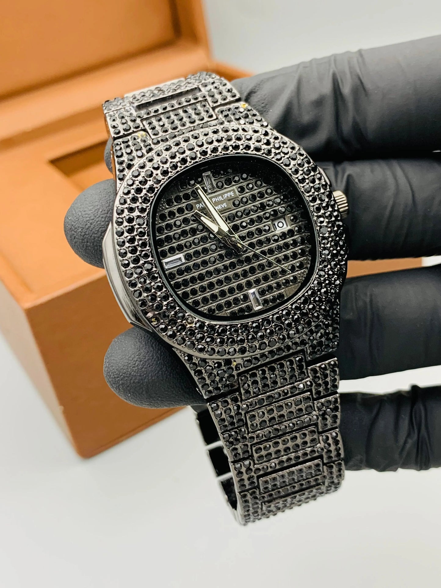 PP Full Stone Model (Black) Patni Watches
