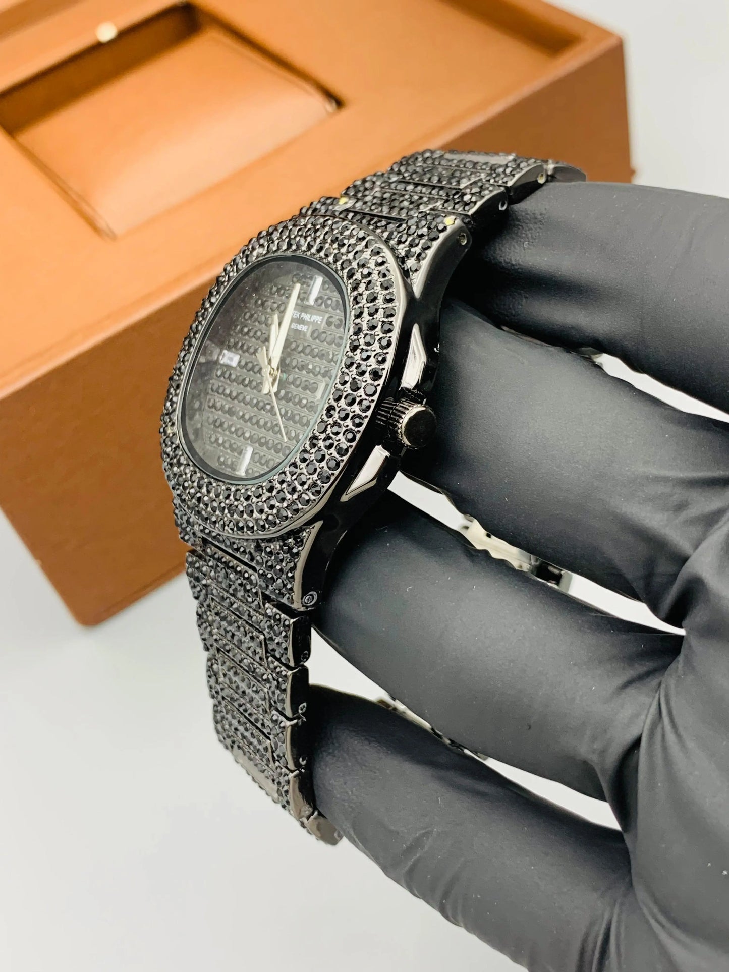 PP Full Stone Model (Black) Patni Watches
