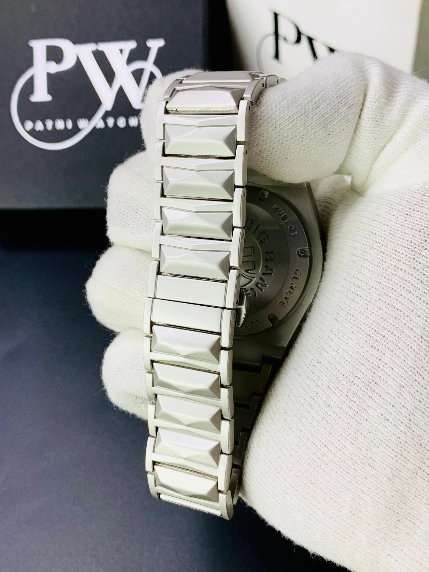 Skelton Silver Diamond Cut | Date Adjustment | Texture Chain Patni Watches