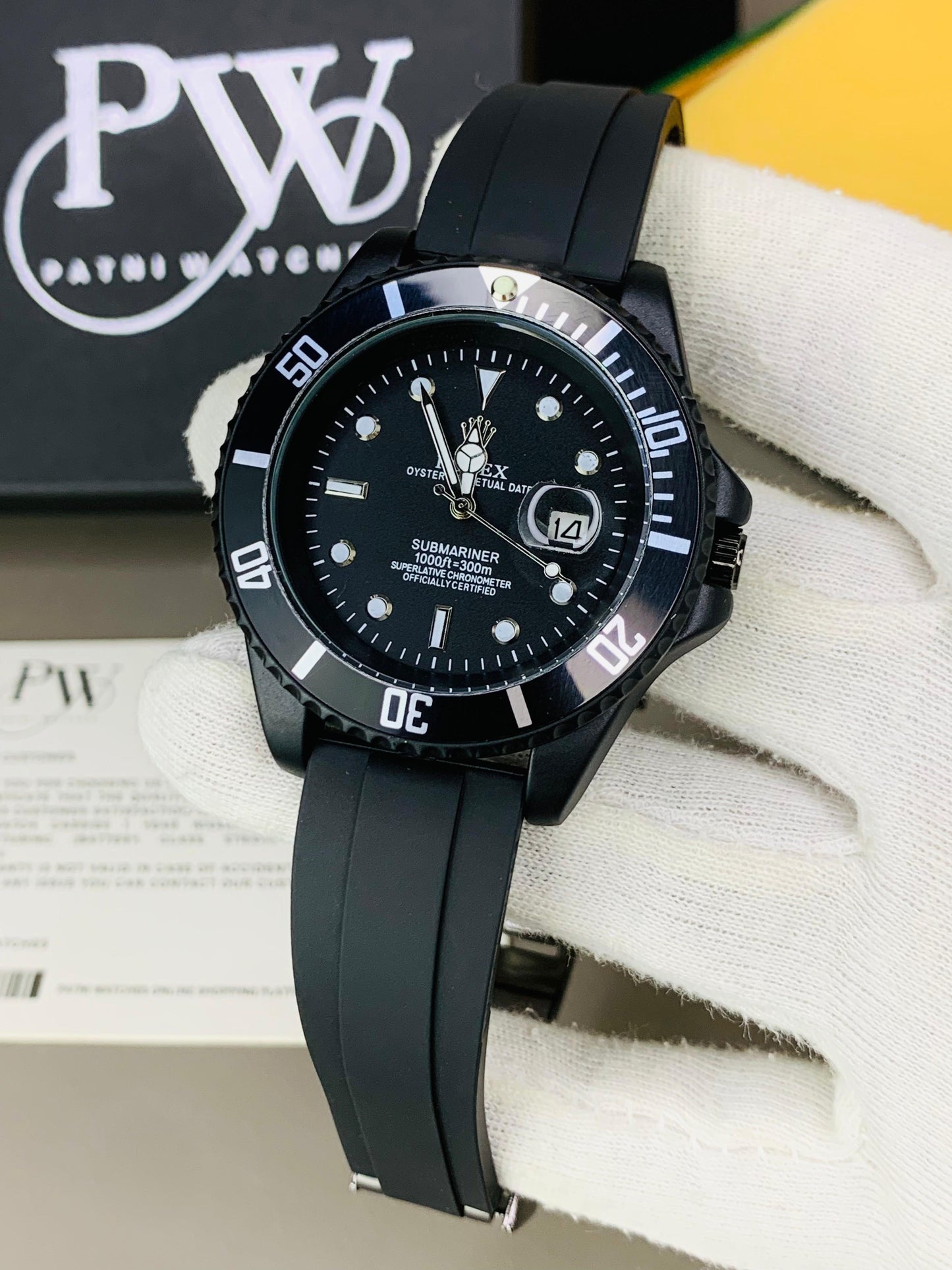 New Black GMT Model - Quartz Patni Watches