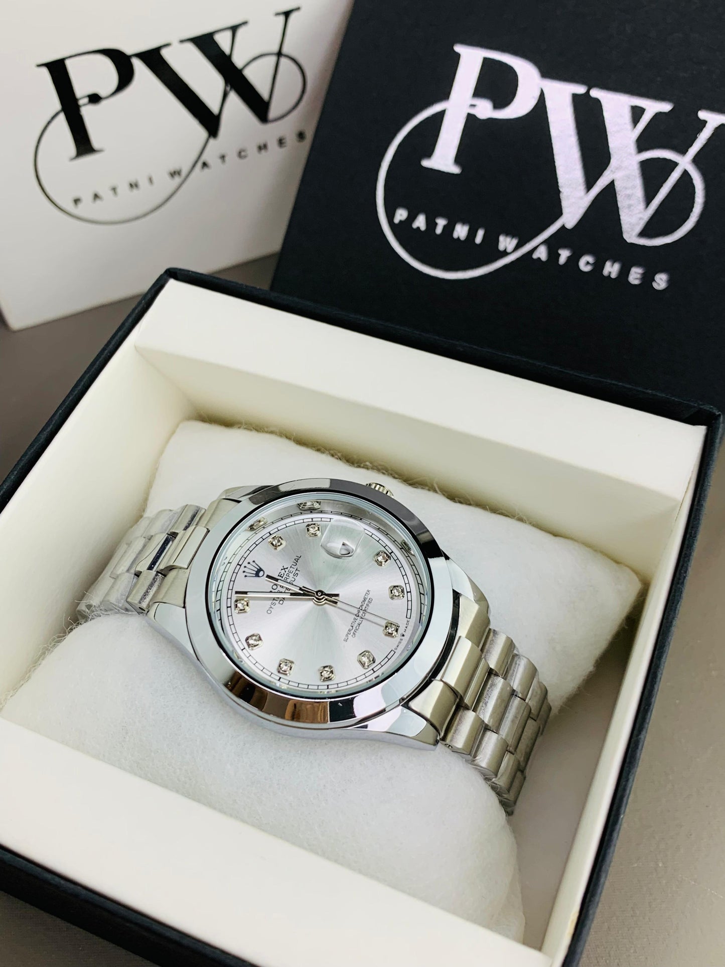 Stone Model (Silver) Patni Watches