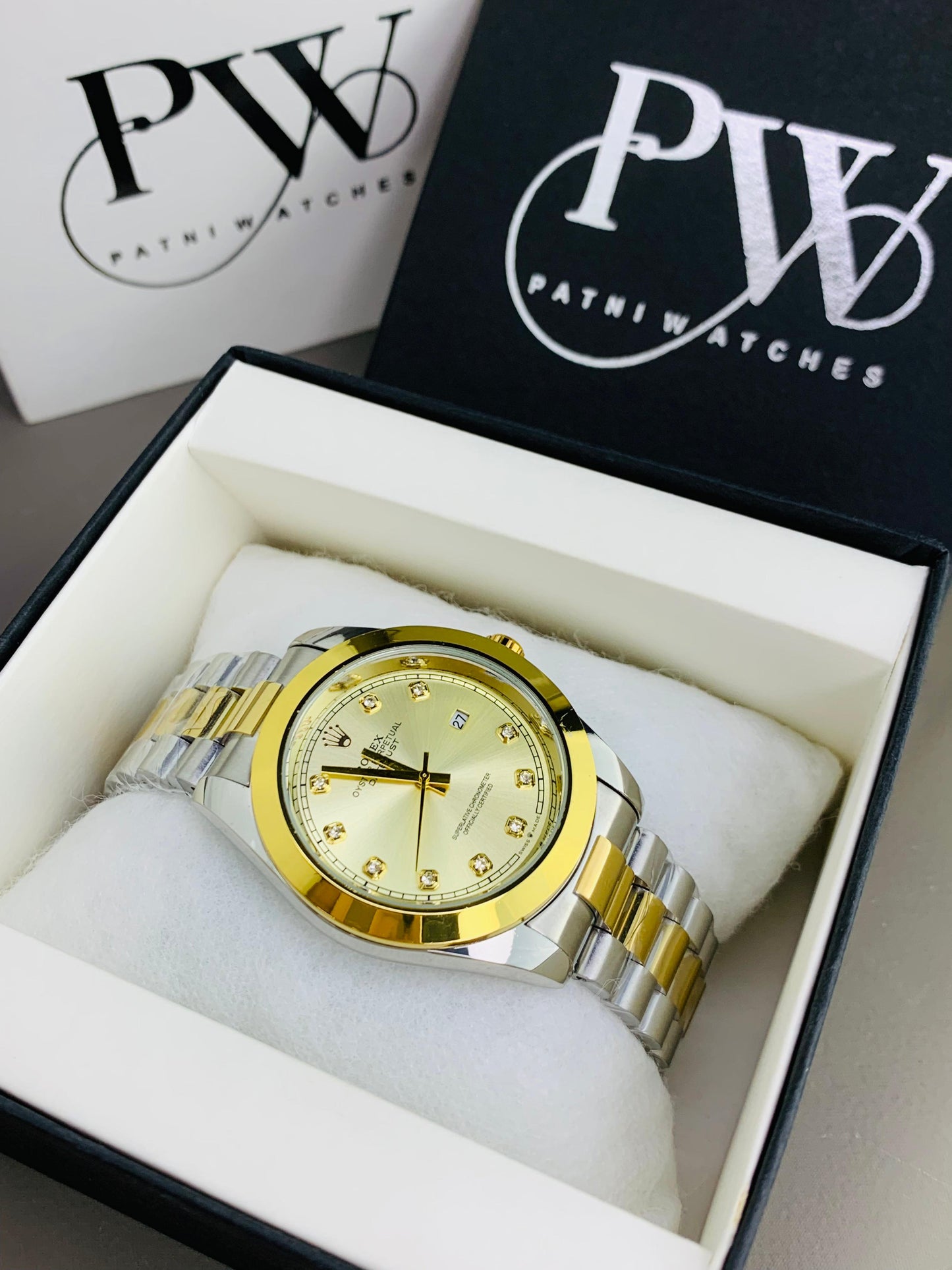 Stone Two Tone Model (Gold) Patni Watches