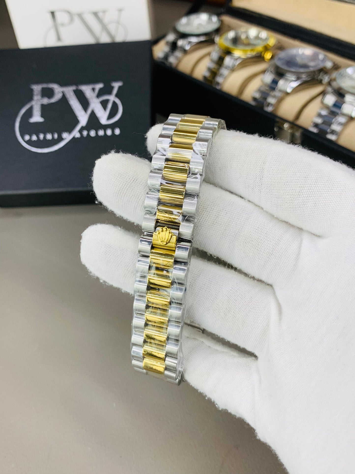 Stone Two Tone Model (Gold) Patni Watches