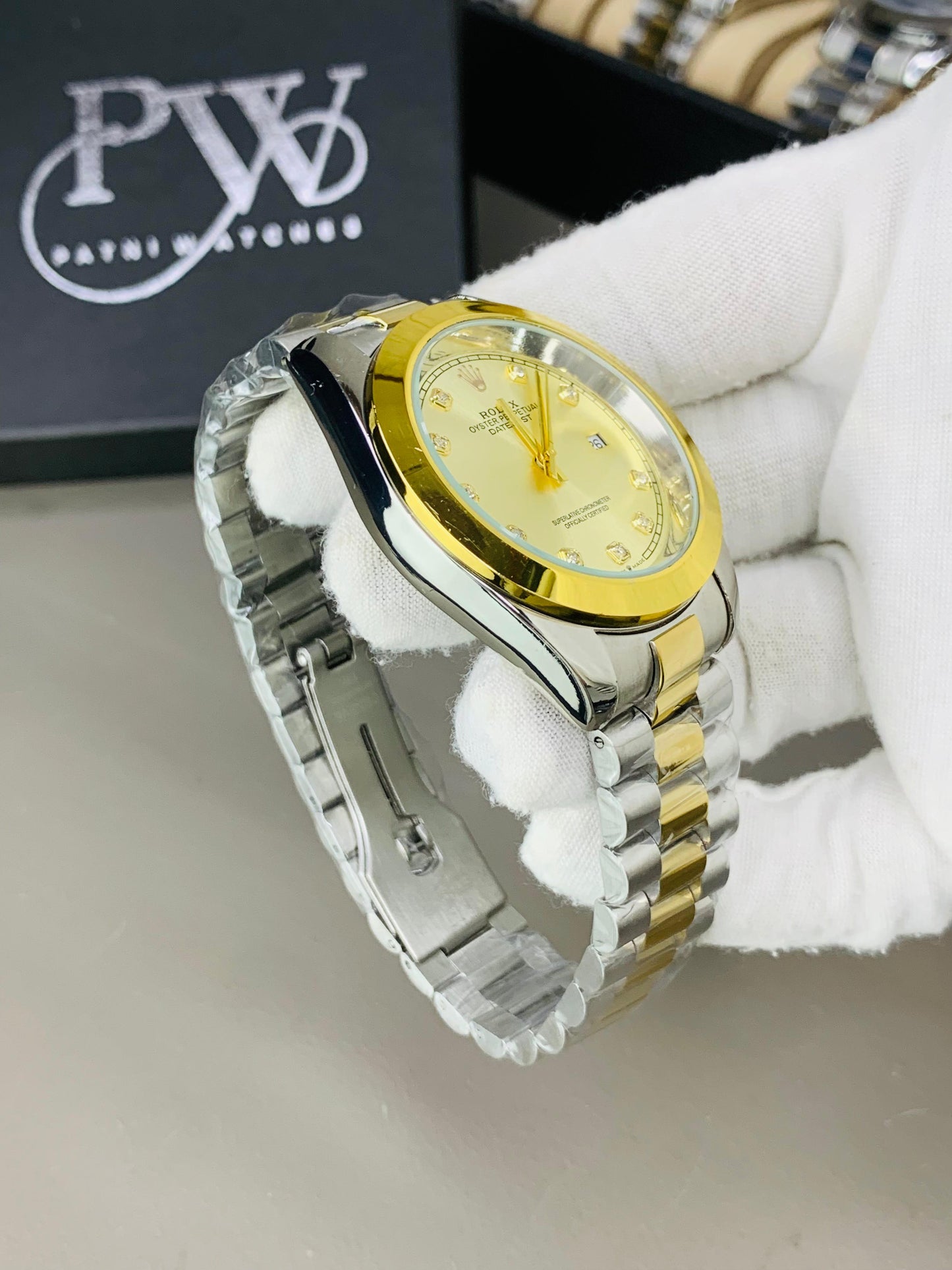 Stone Two Tone Model (Gold) Patni Watches