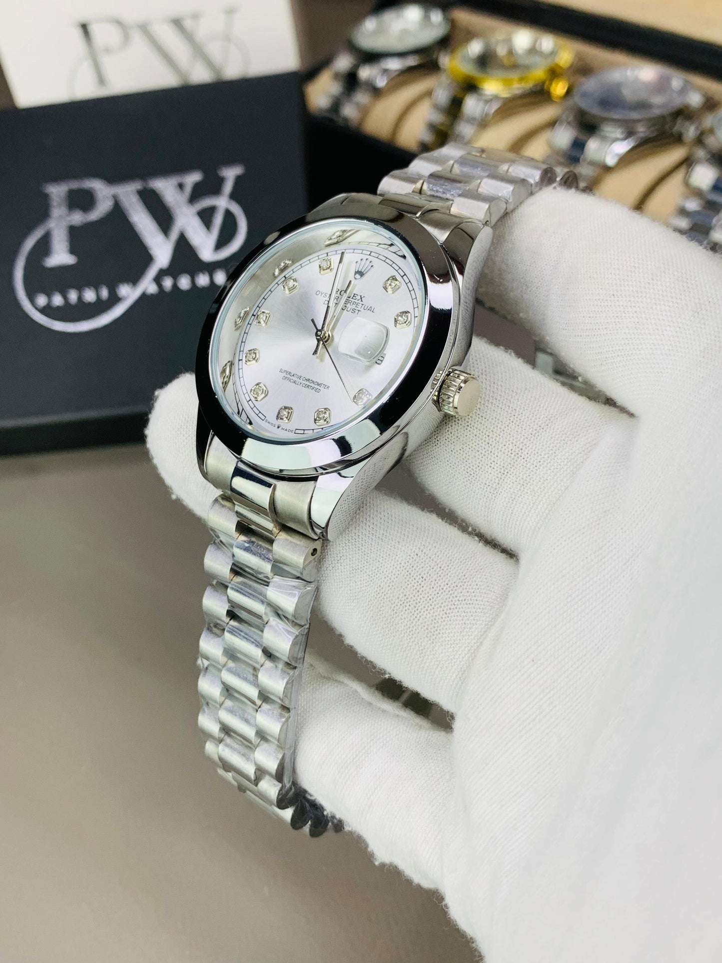 Stone Model (Silver) Patni Watches