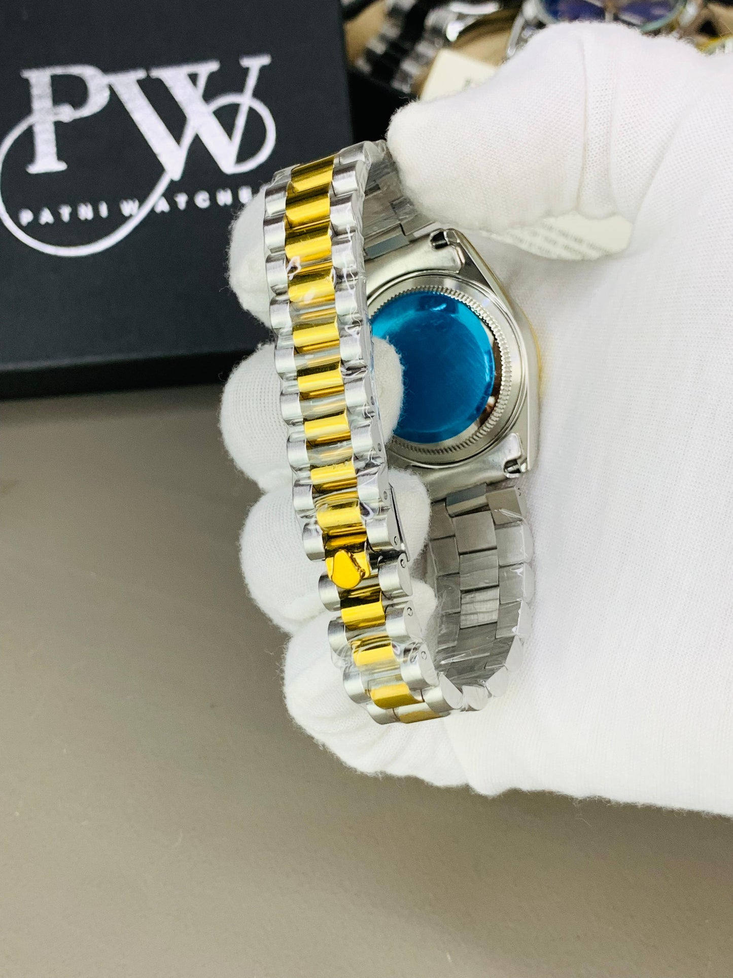 Ladies Stone Two Tone Model (Gold) Patni Watches