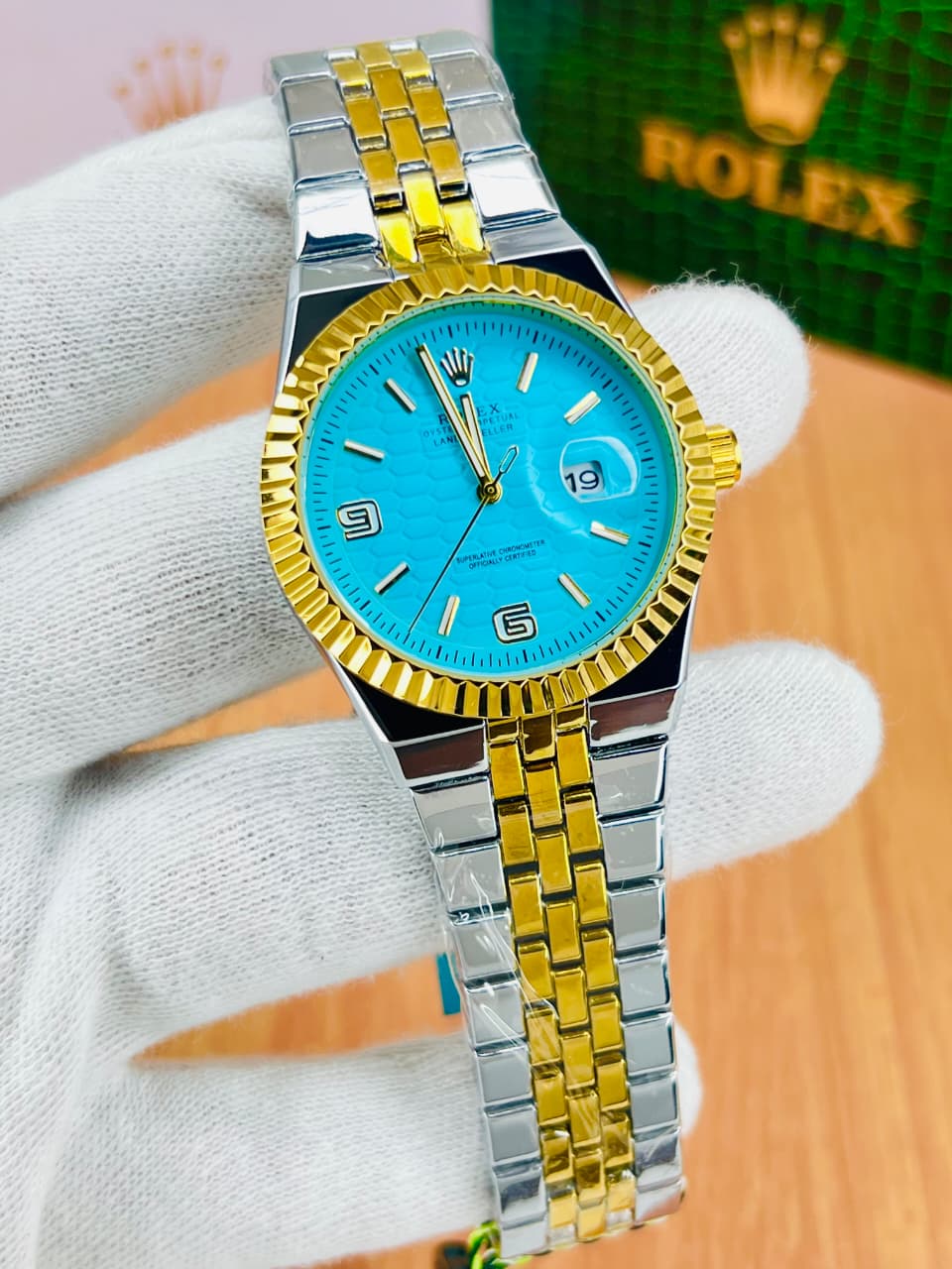 Land Dweller 2025 Two Tone (Tifany Blue) Patni Watches