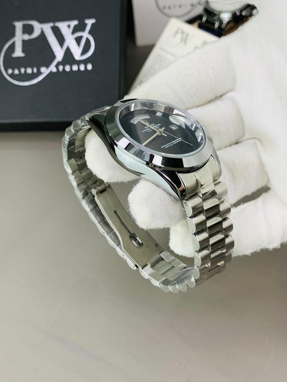 Branded Plain Dial (Black) Patni Watches