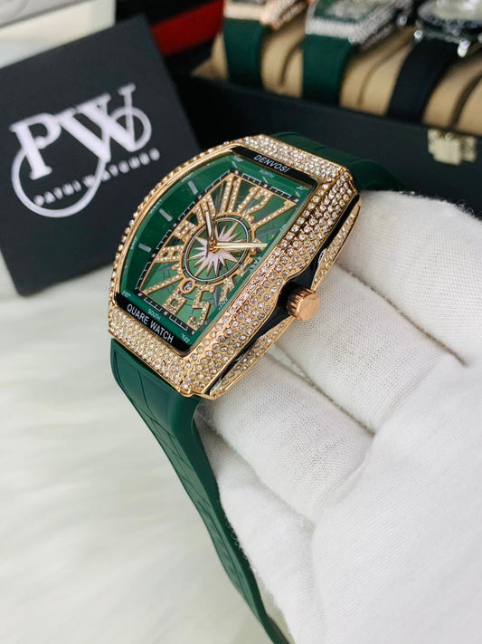 FM Stone Model (Green Rose Gold) Patni Watches