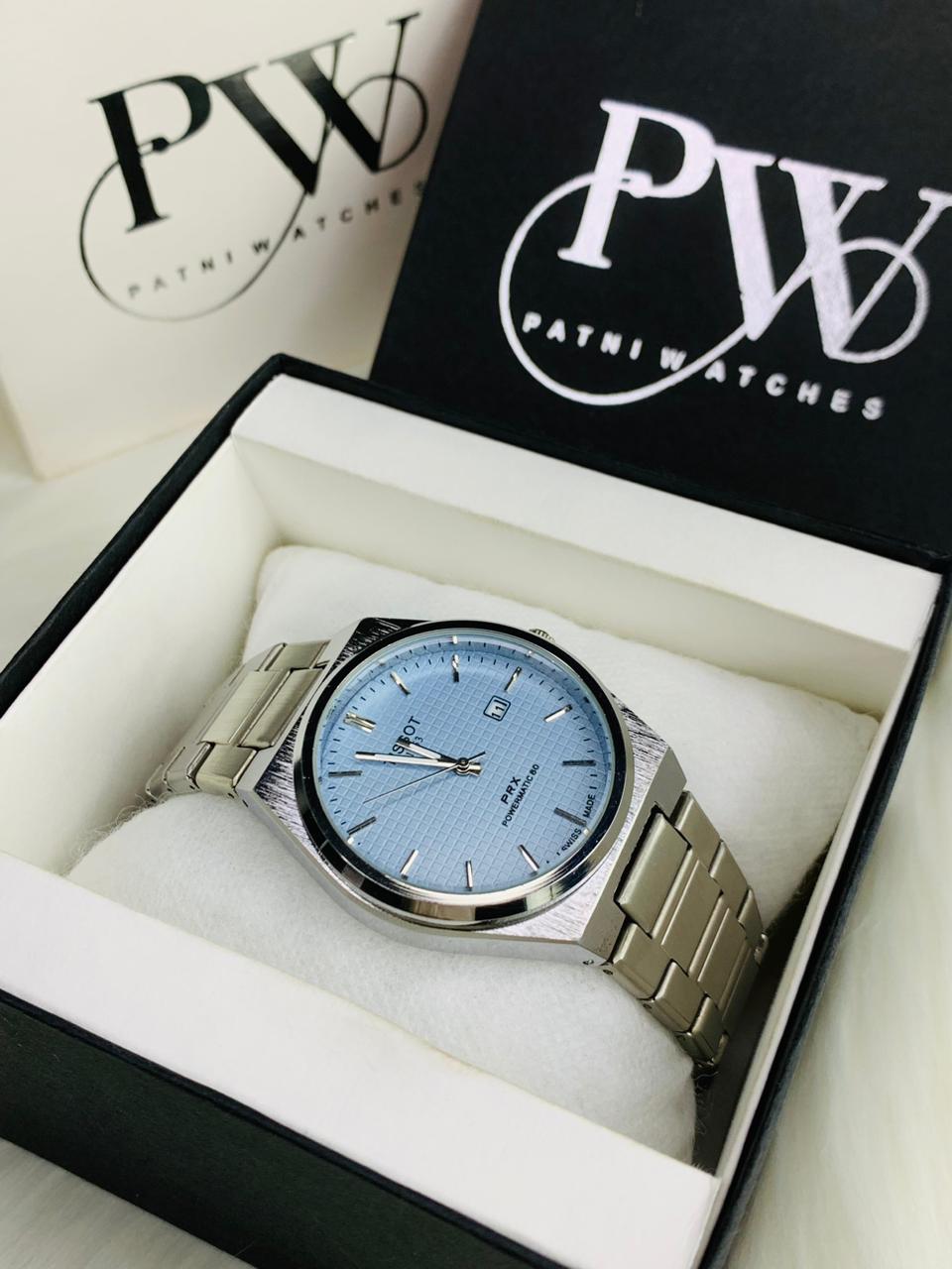 PRX Silver Model (Tiffany Blue) Patni Watches
