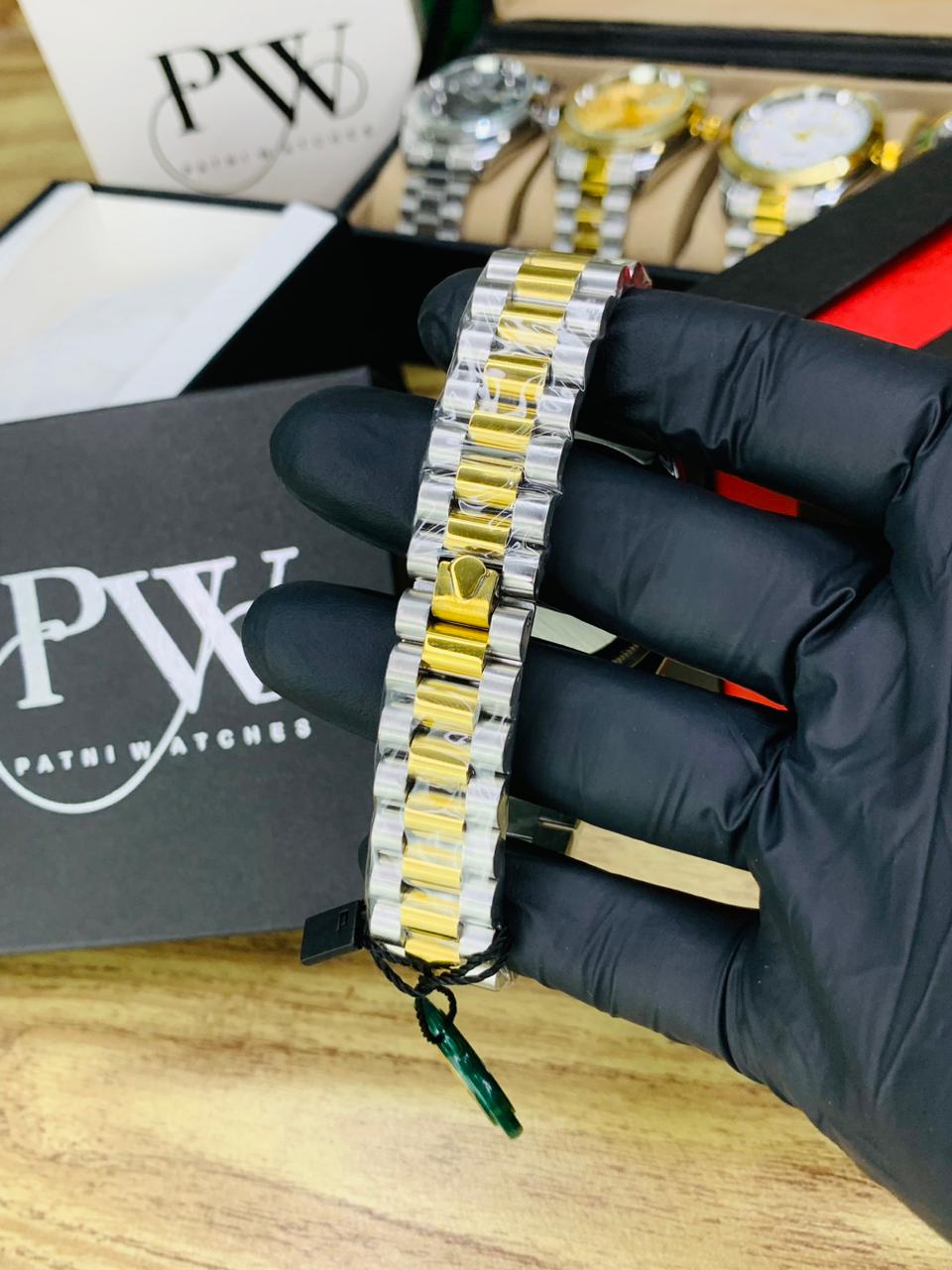 Stone Two Tone Model (Gold) Patni Watches