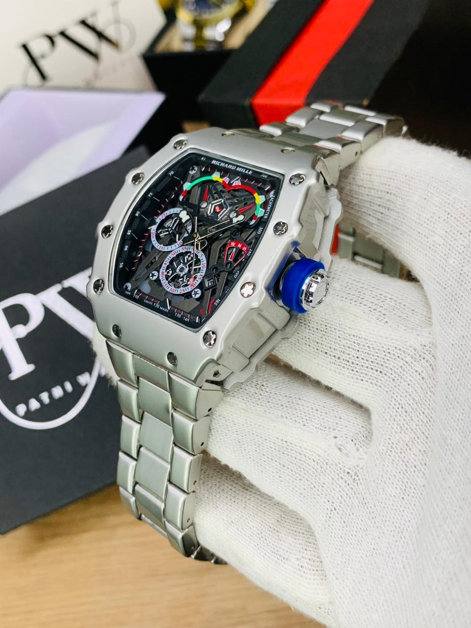 RM 27-03 Model (Silver Black Rainbow) Patni Watches