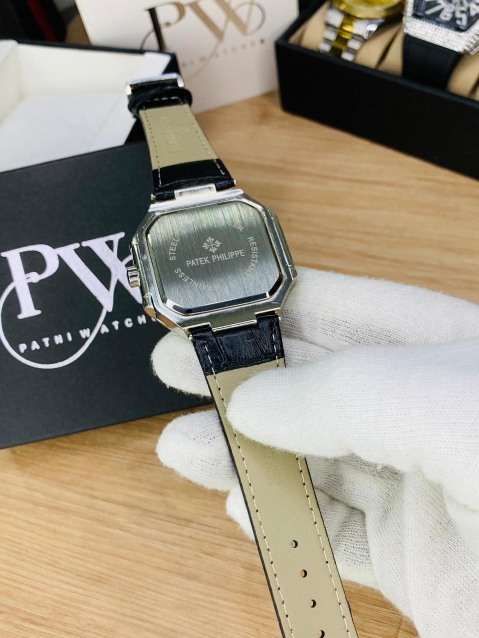 PP SQ Leather Belt (Black) Patni Watches