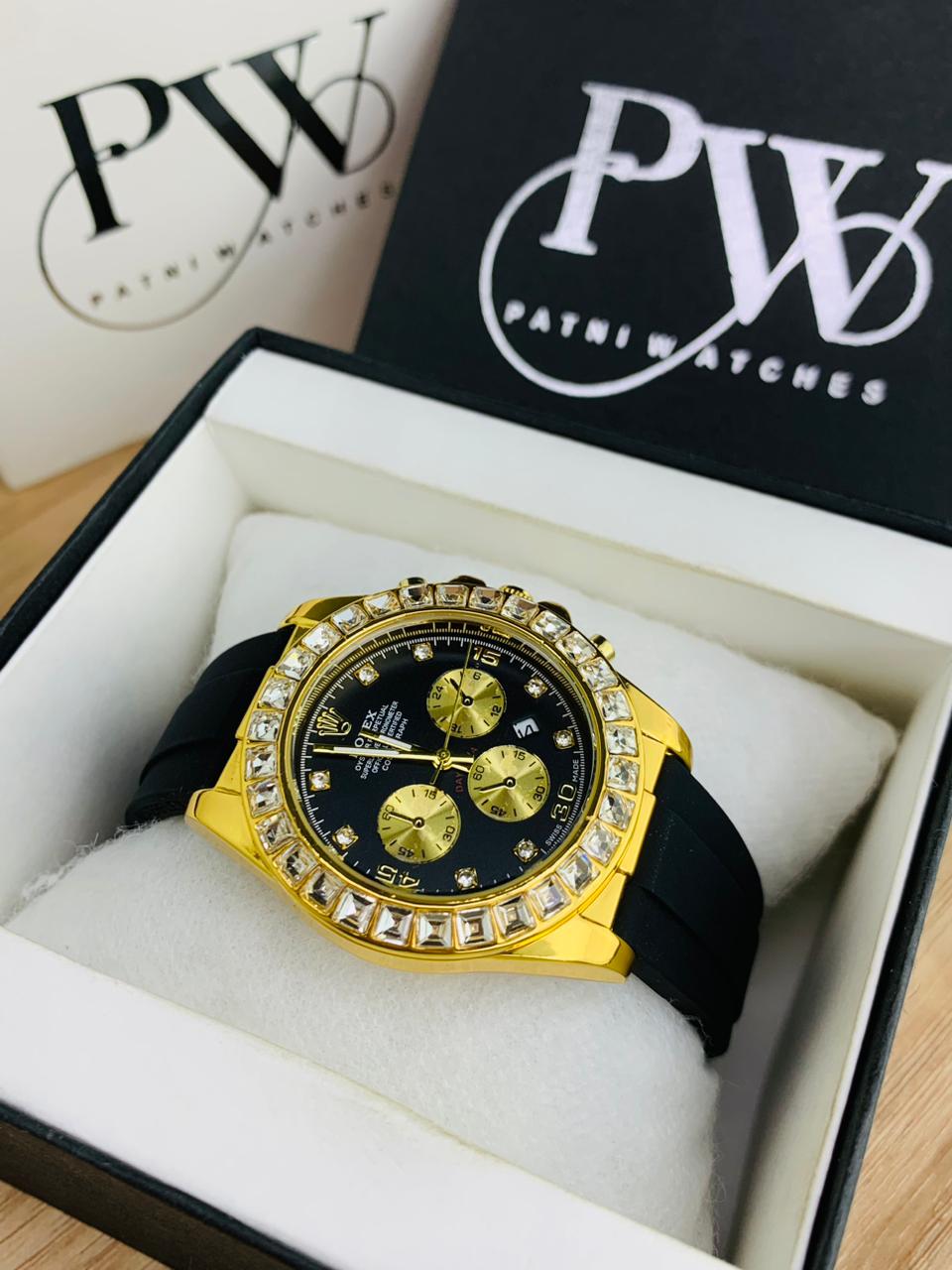 Daytona Stone Strap (Black) Patni Watches