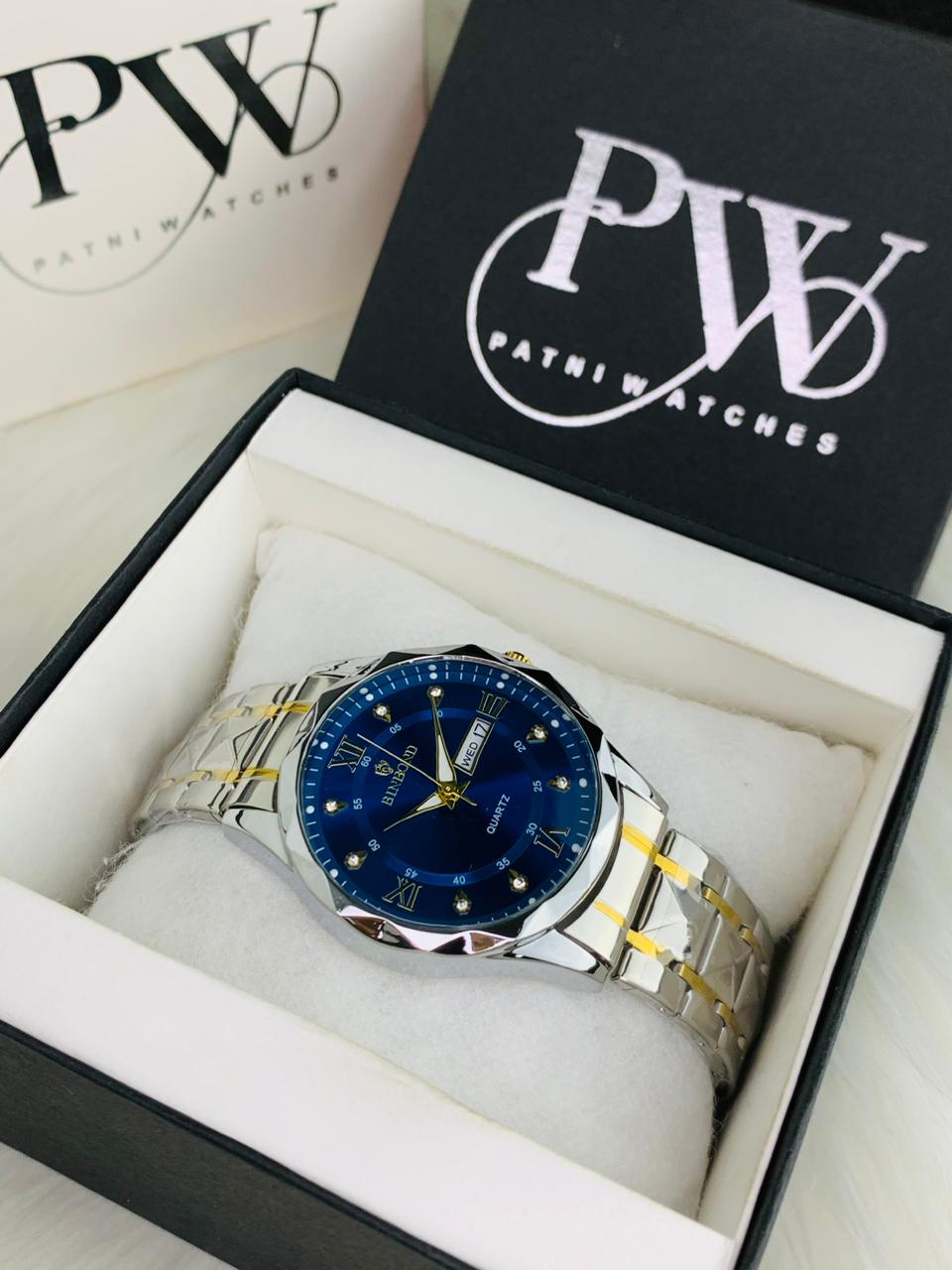 Binbond Two Tone Orignal Watch Model (Blue)