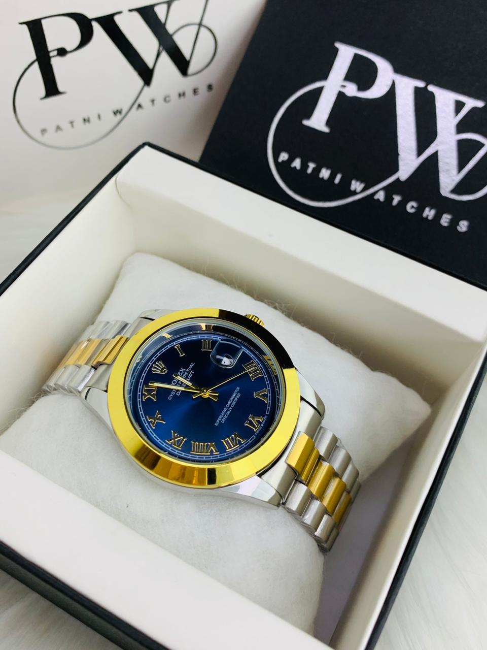 Branded Roman Model (Blue) Patni Watches