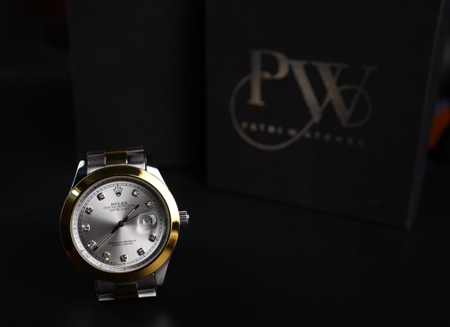 Stone Two Tone Model (White) Patni Watches