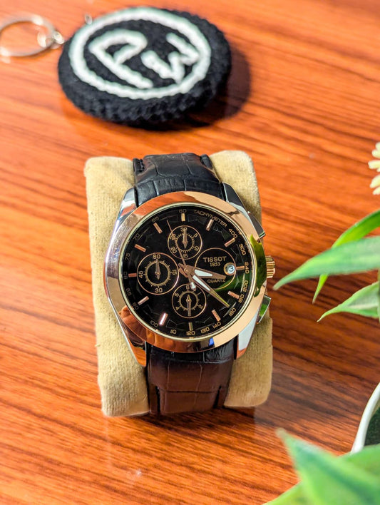 AA+ Silver Chronograph Model (Black Gold) Patni Watches