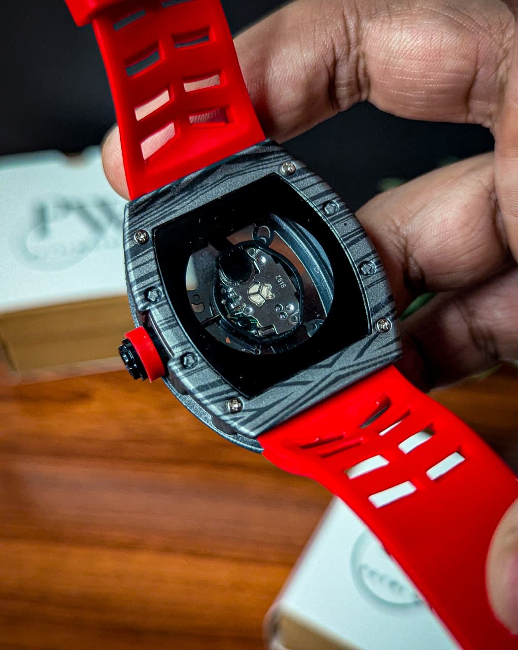 RM Skeleton Model (Red Carbon) Patni Watches