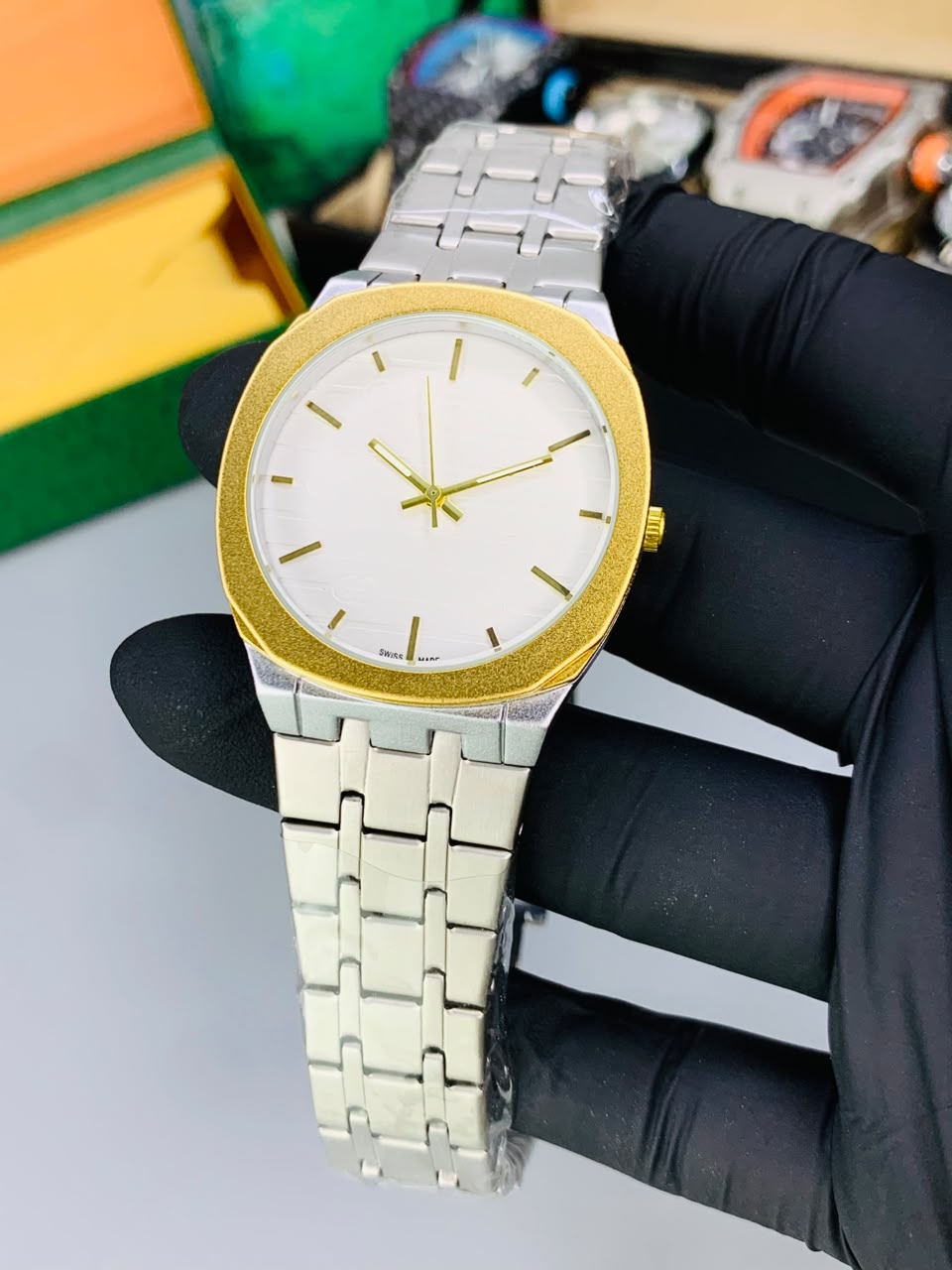 New Slim Watch Model (Golden White) Patni Watches