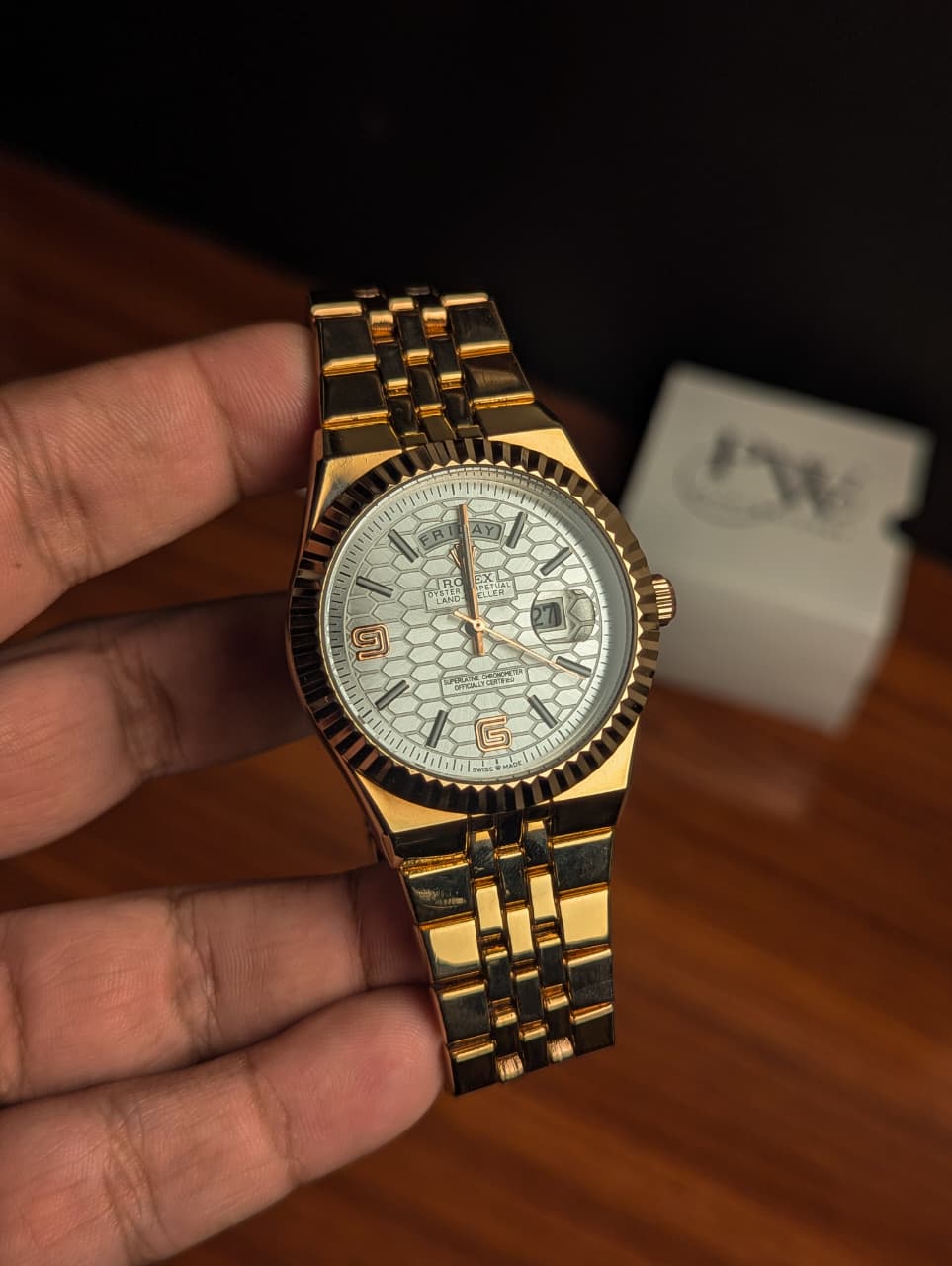 Land-Dweller Rose Gold Model (White) Patni Watches
