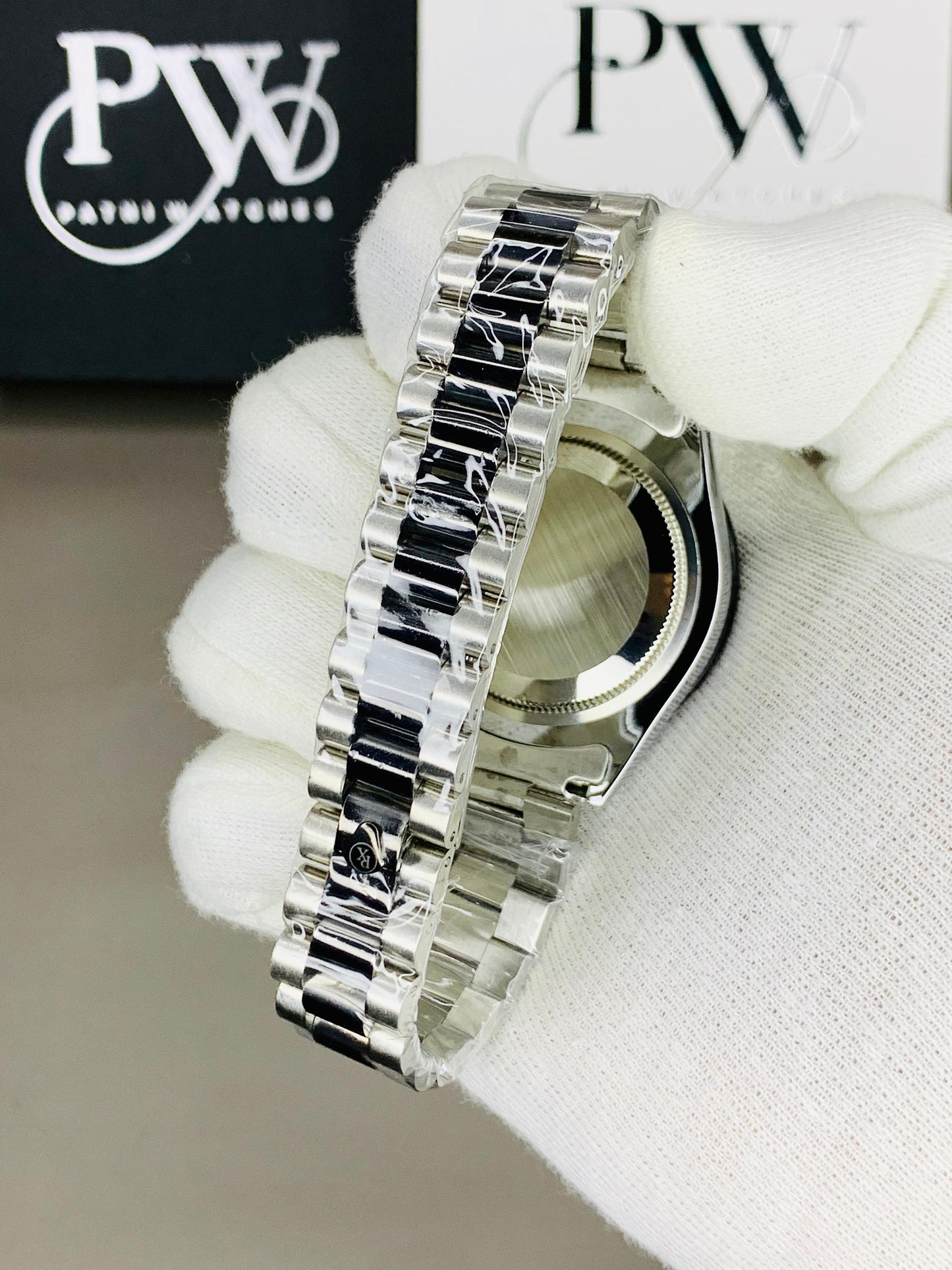 Black Stone Two Tone Model Patni Watches