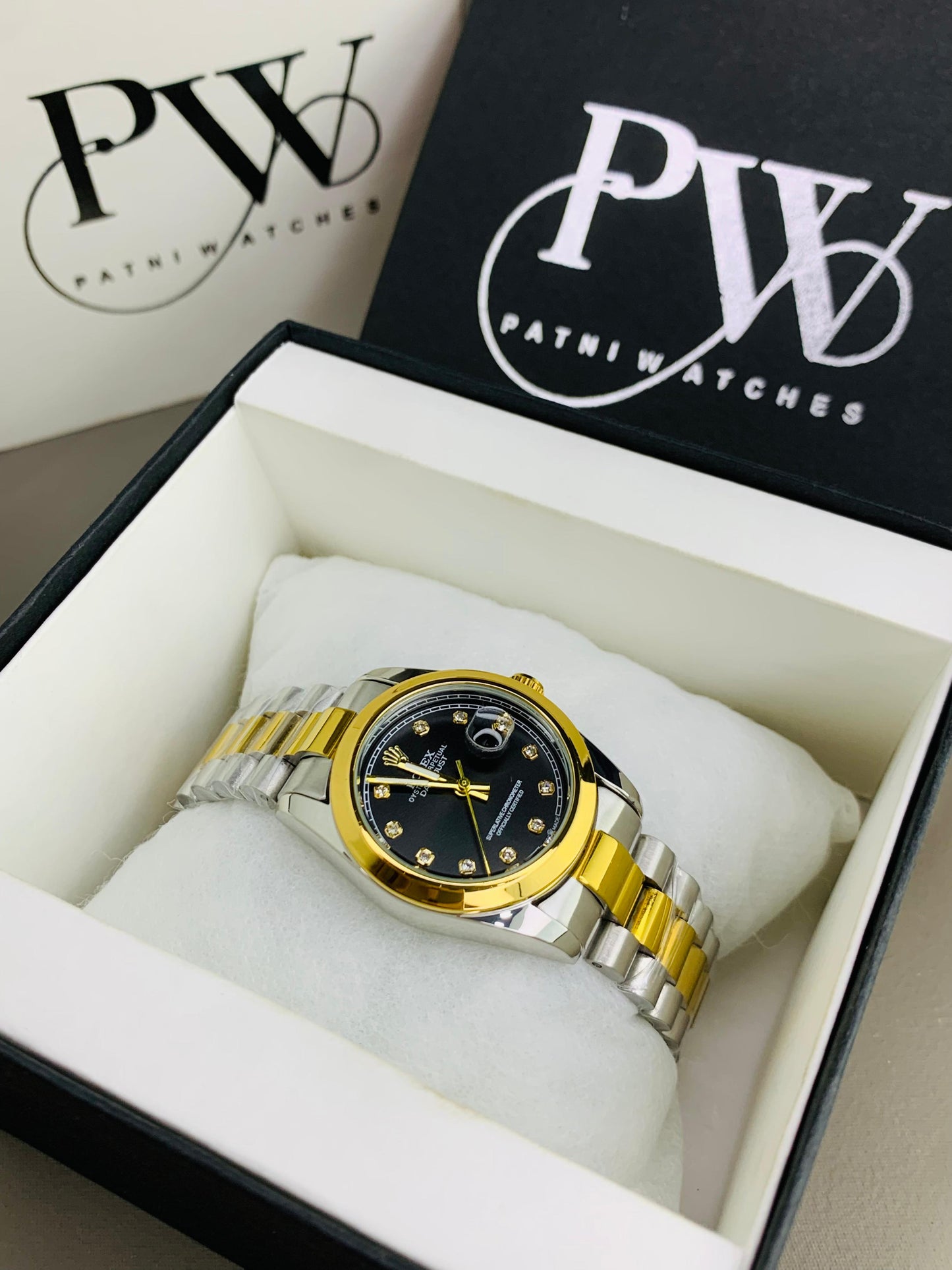Ladies Stone Two Tone Model (Silver) Patni Watches