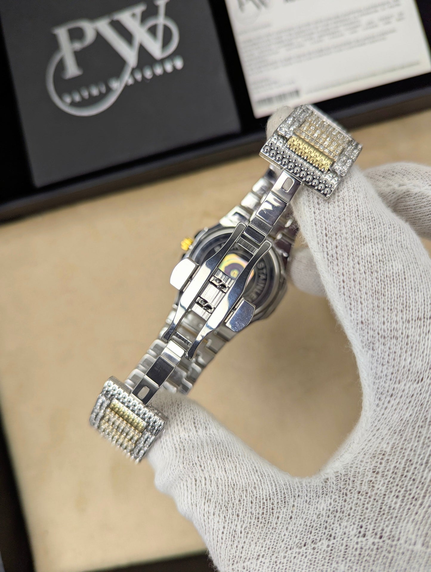 PP Full Stone Two Tone Model (Gold) Patni Watches