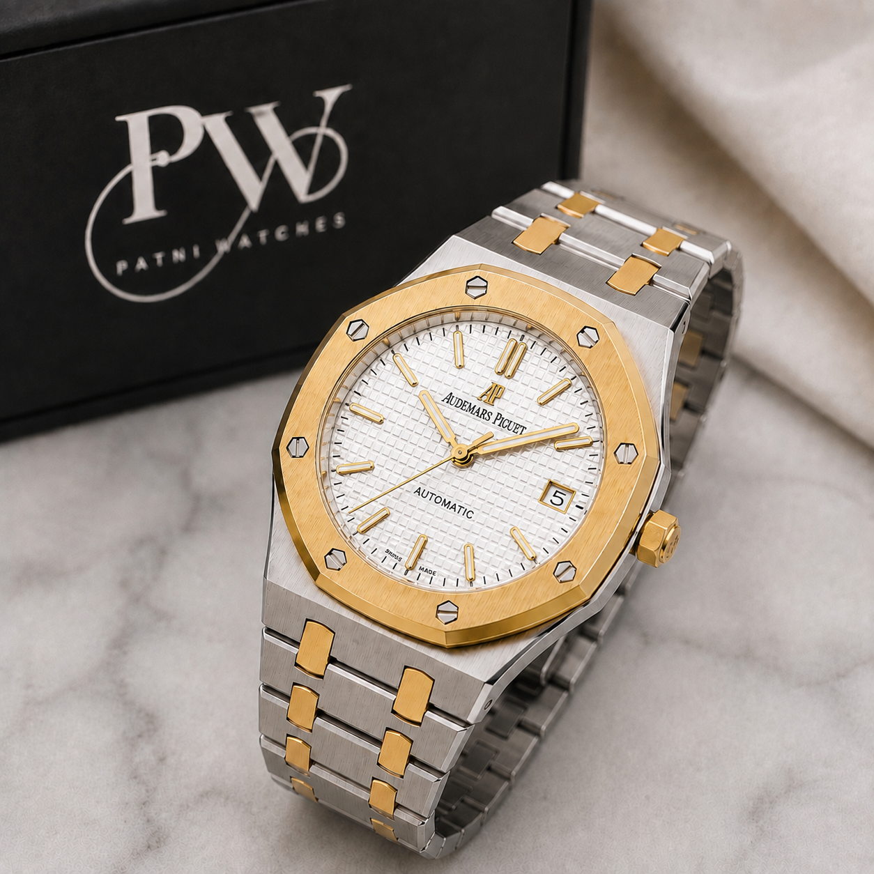 AP Royal Oak Two Tone (White) Patni Watches