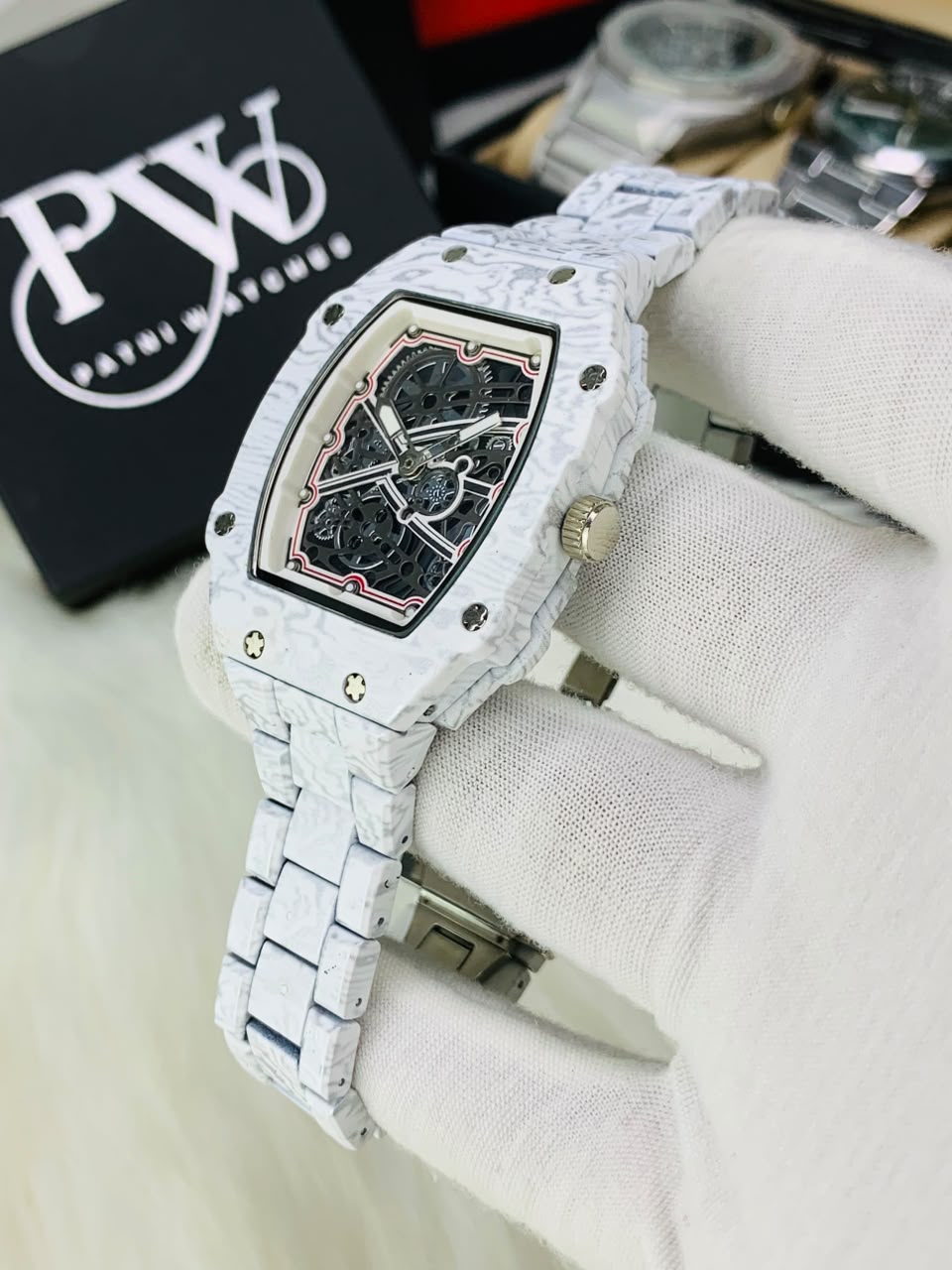 RM 67-02 Model (White Carbon) Patni Watches