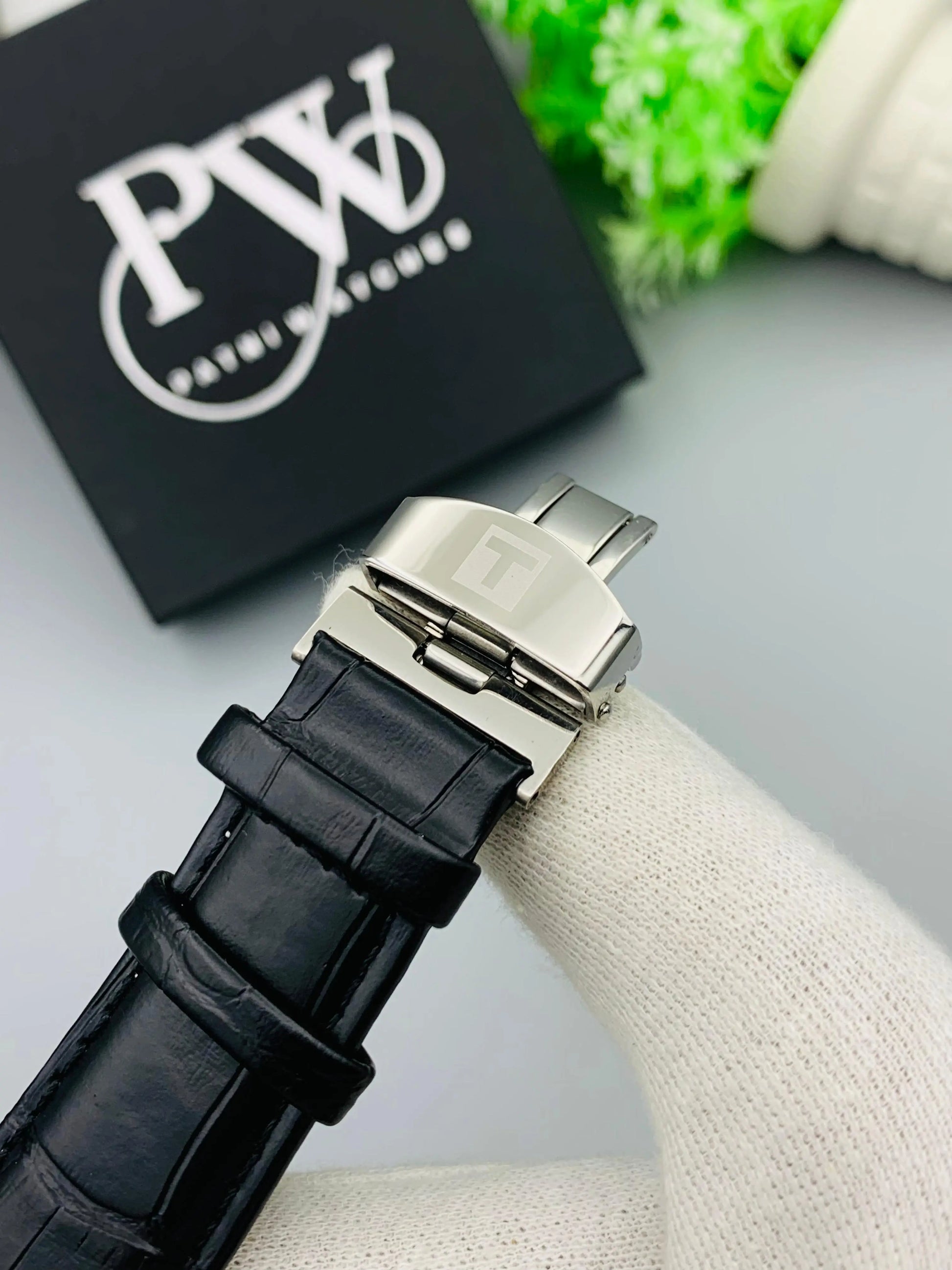 AA+ Silver Chronograph Model (Black) Patni Watches