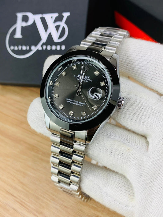 Black Stone Two Tone Model Patni Watches