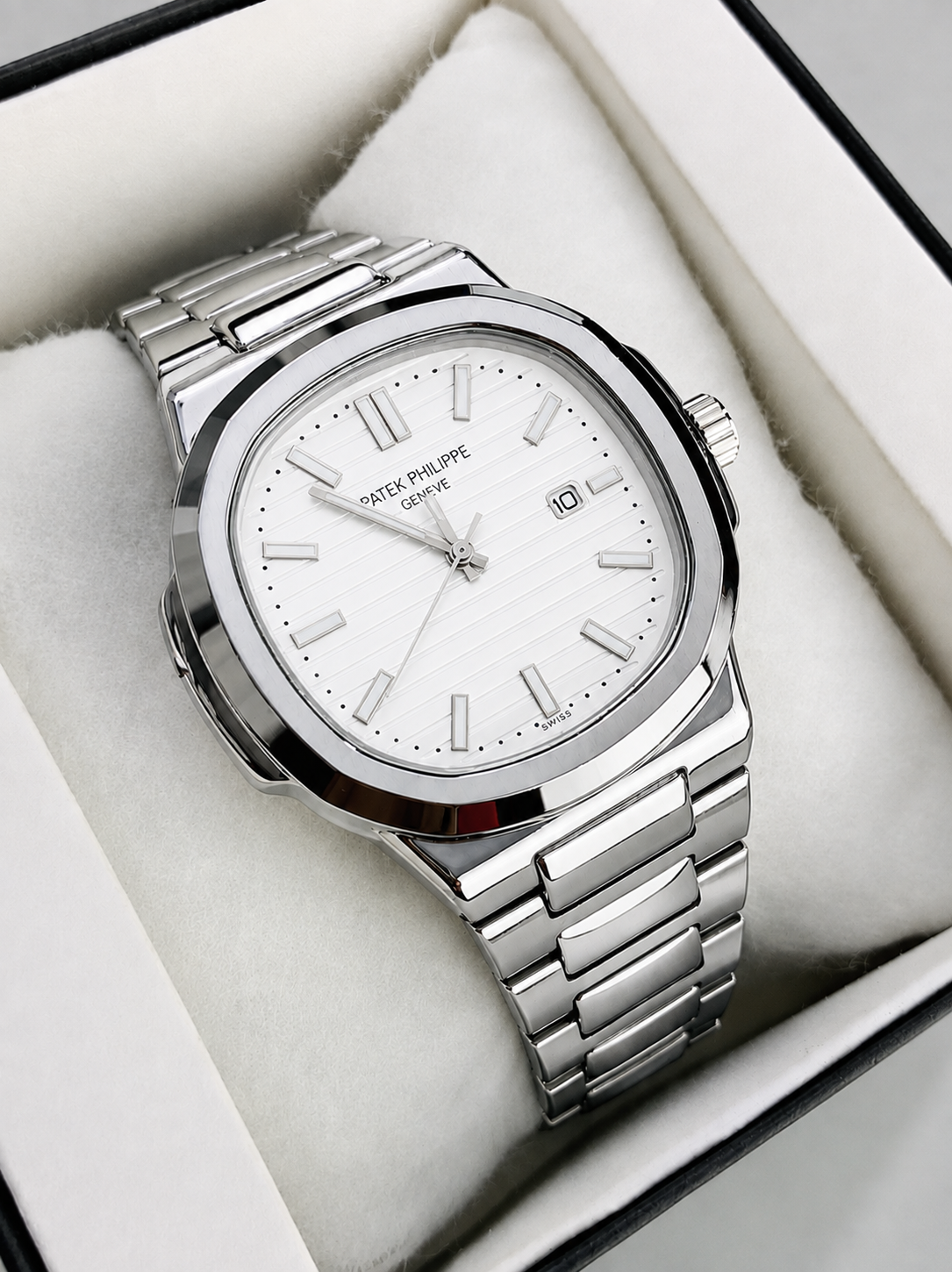 PP Semi-Auto Nautilus Chain (White) Patni Watches