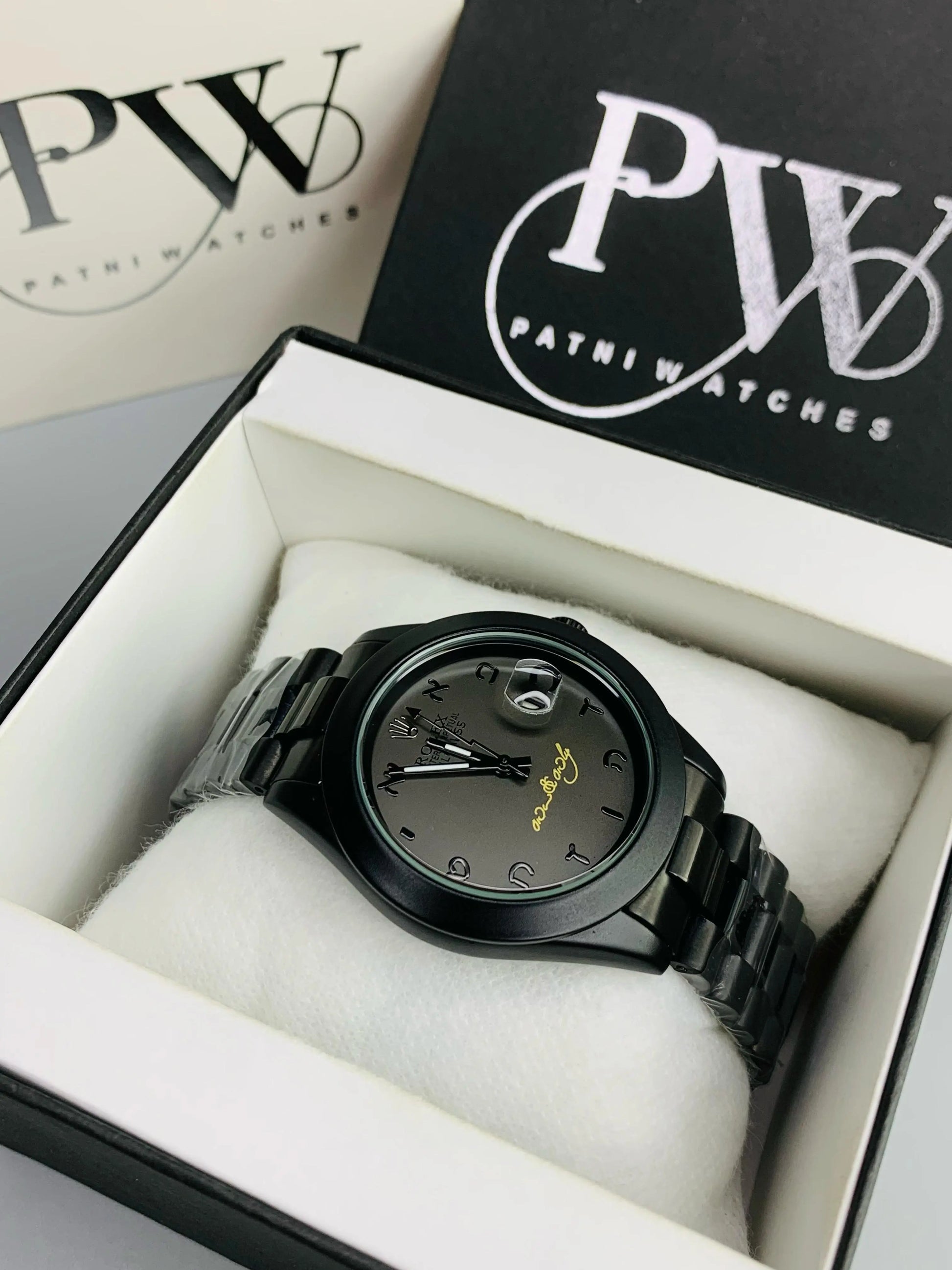 Full Black Branded Model - Quartz Patni Watches