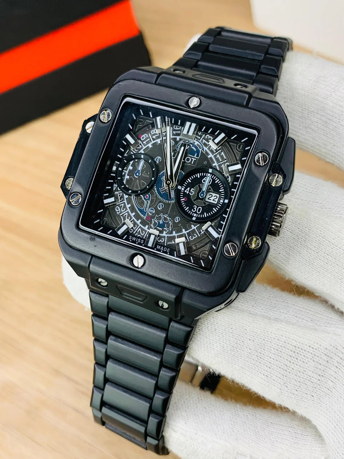 HB SQ Model (Black) Patni Watches