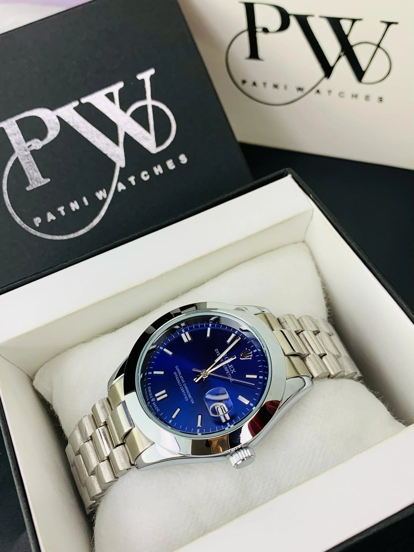 New Oyster Model (Blue) Patni Watches