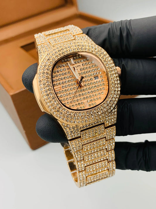 PP Full Stone Model (Rose Gold) Patni Watches