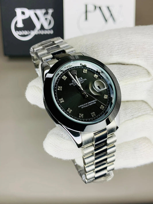 Stone Two Tone Model (Black) Patni Watches