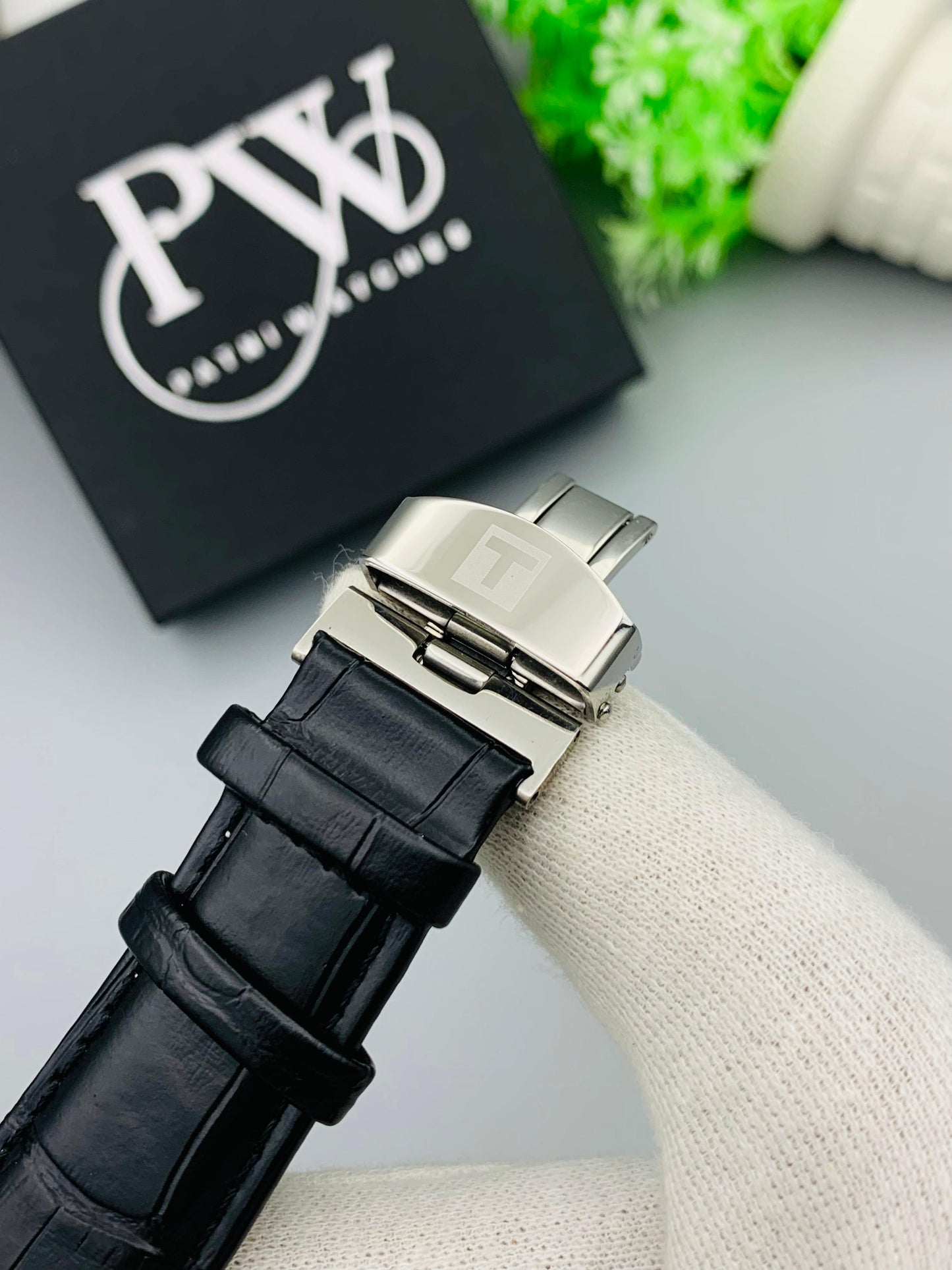 AA+ Silver Chronograph Model (Black) Patni Watches