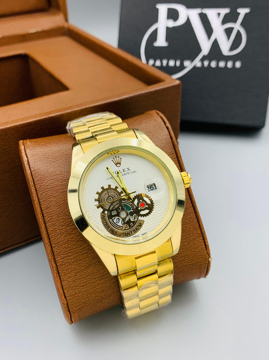 New Branded Full Gold Skeleton Model (White)