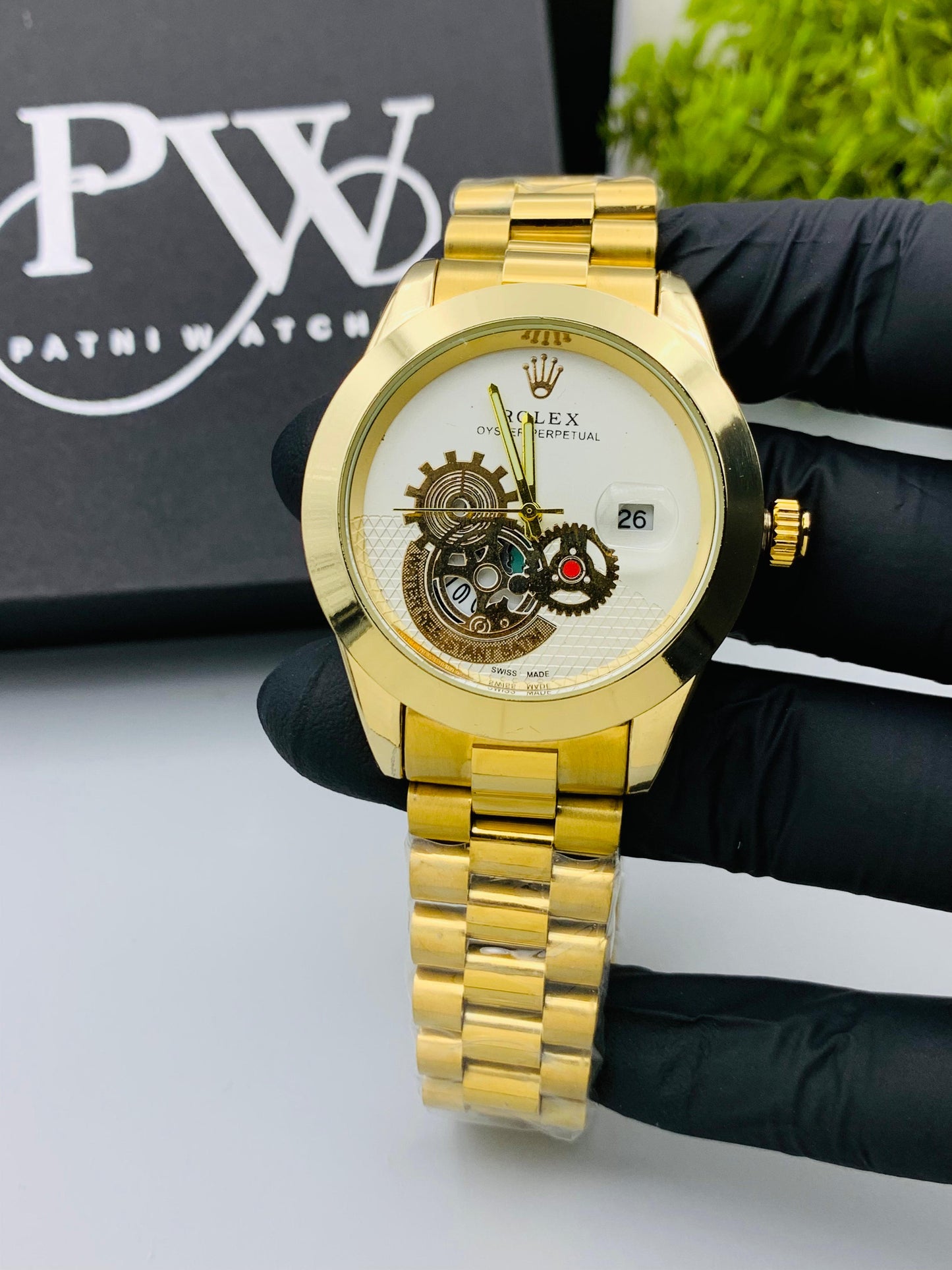 New Branded Full Gold Skeleton Model (White)