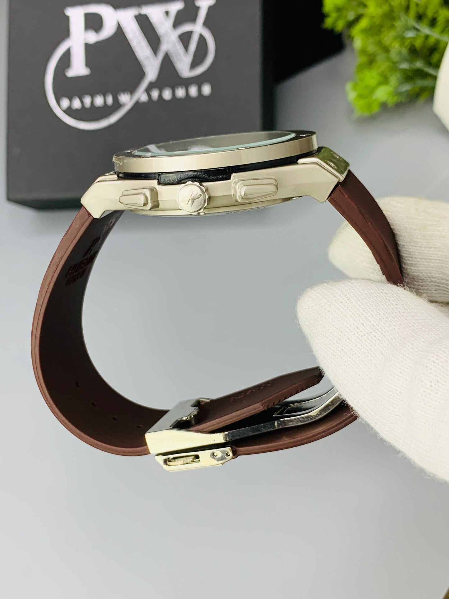 HUB Strap Brown (White)