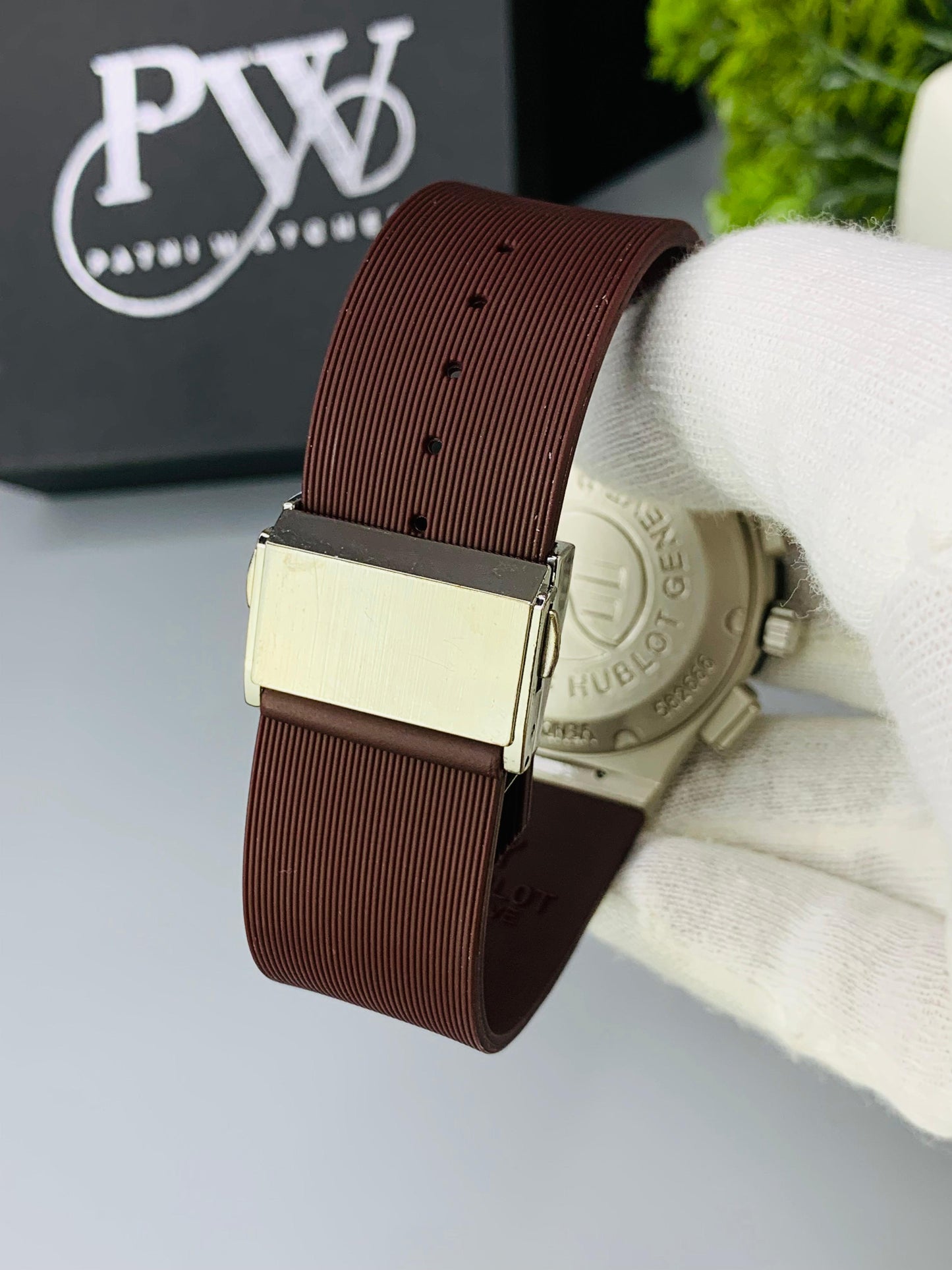 HUB Strap Brown (White)