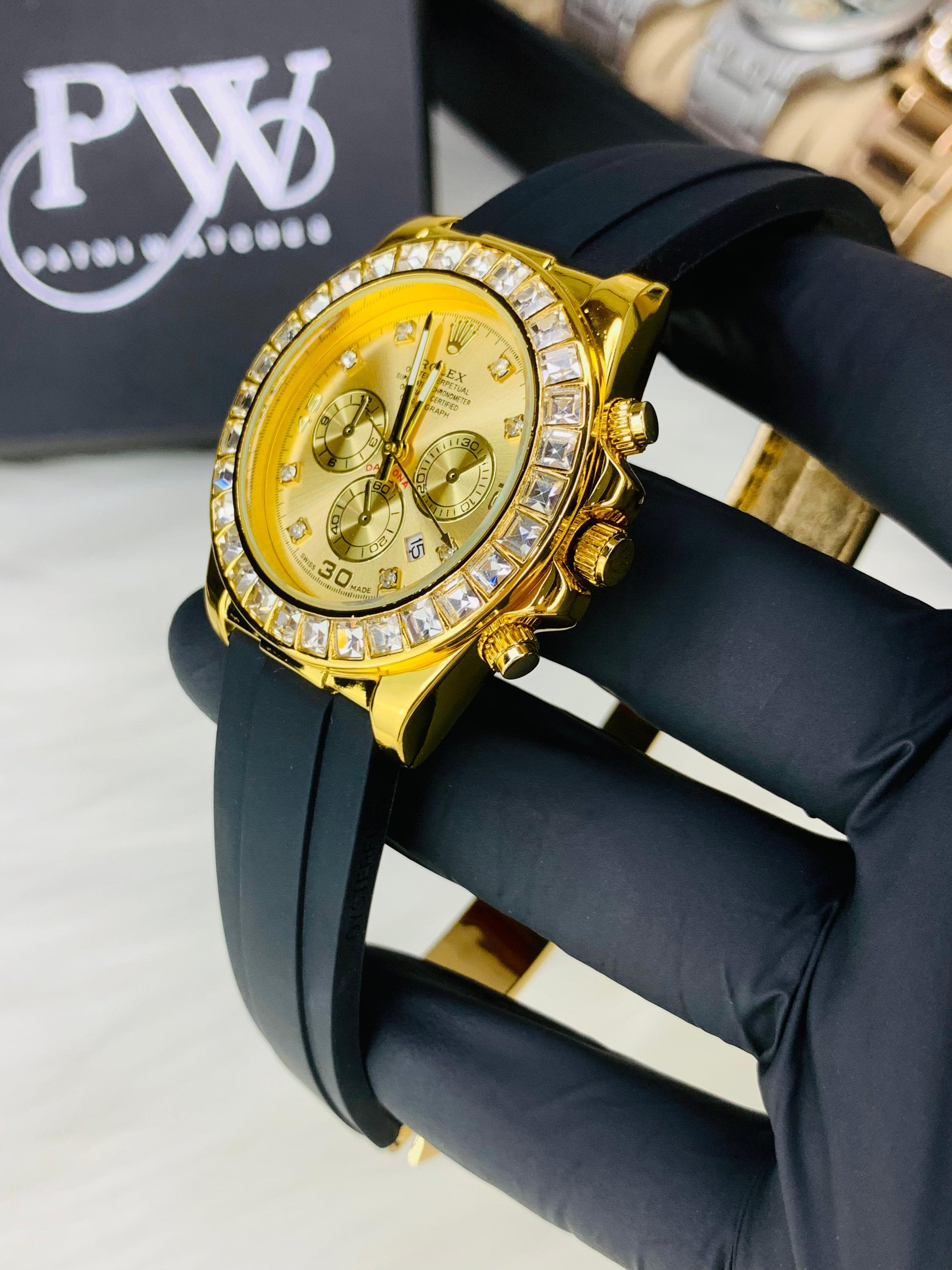 Daytona Stone Strap (Gold) Patni Watches