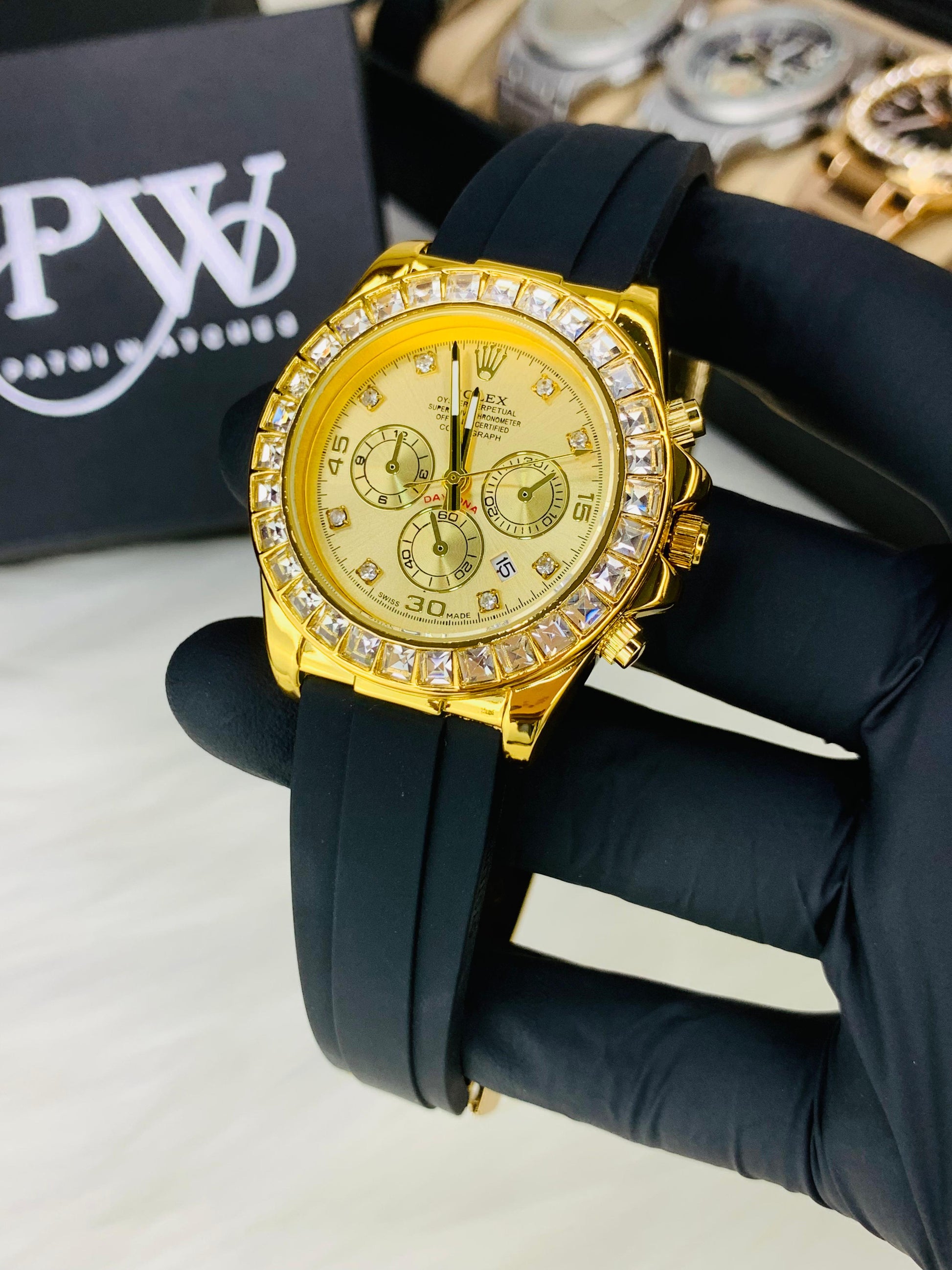 Daytona Stone Strap (Gold) Patni Watches