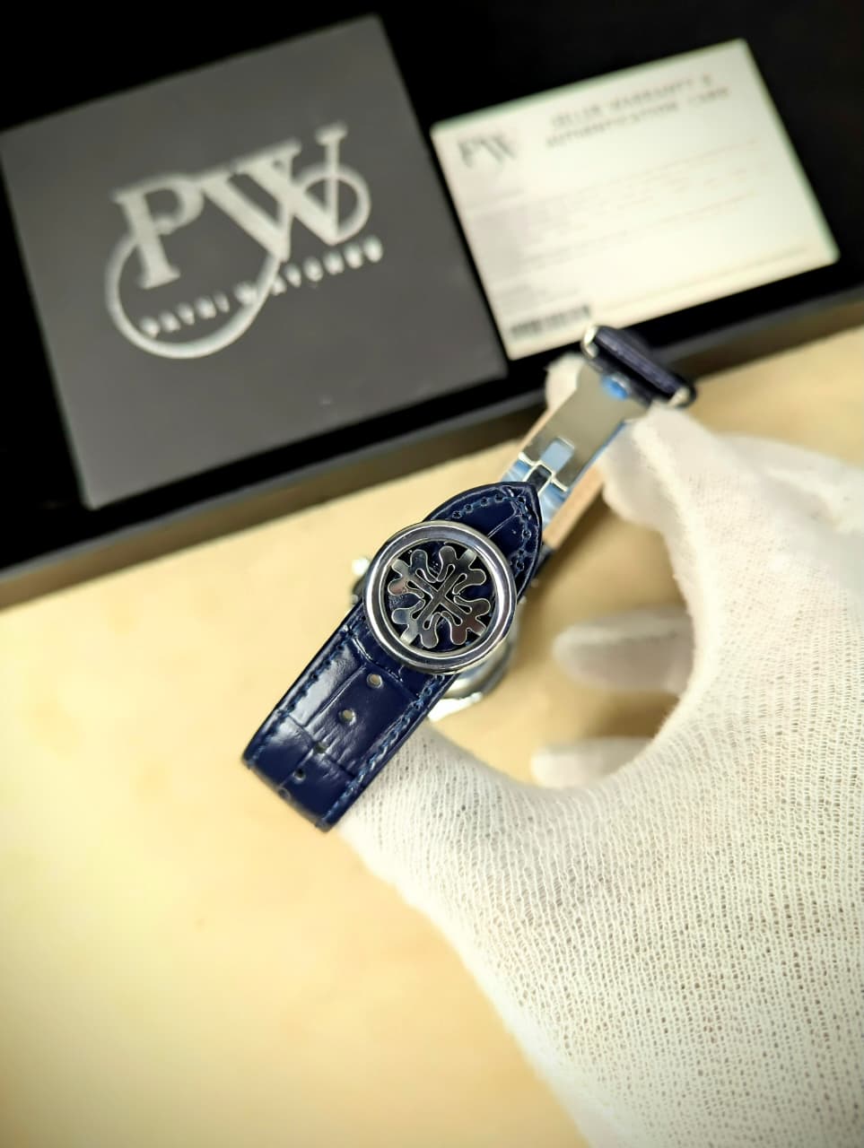 PP Leather Strap (Blue) Patni Watches